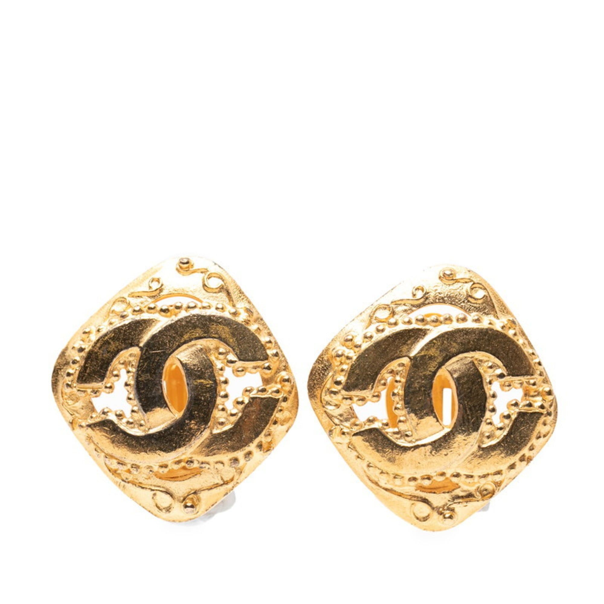 Chanel Vintage Chanel Coco Mark Earrings, Gold Plated, Women's, CHANEL Size ONE SIZE - 1 Thumbnail