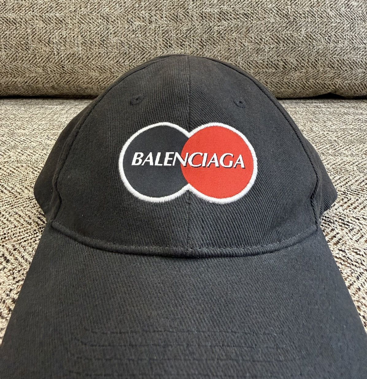 Balenciaga Balenciaga Mastercard Logo Baseball Cap Black Hat Size ONE SIZE - 4 Thumbnail