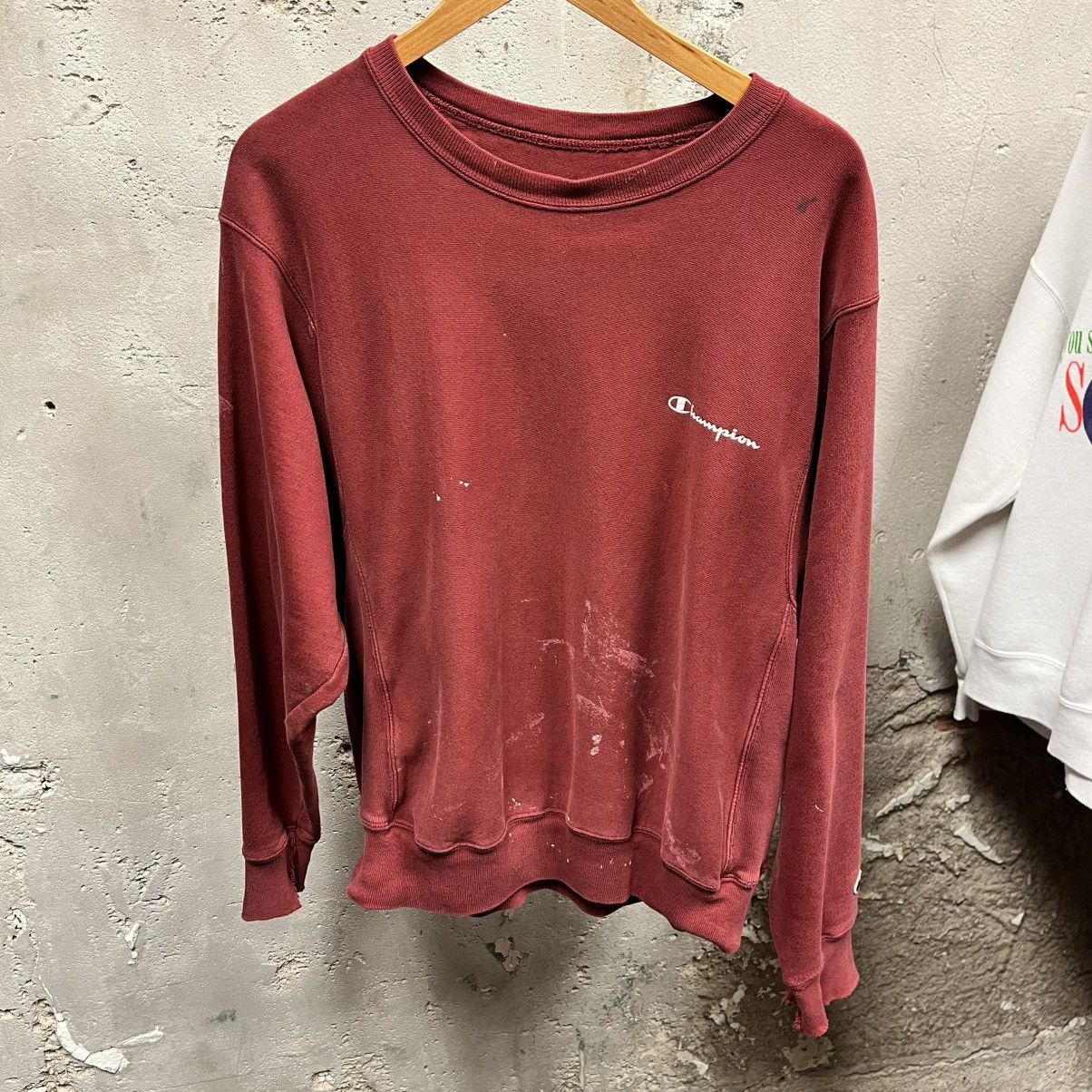 Champion Champion Vintage Y2K Red Reverse Weave Thrashed Crewneck M Size US M / EU 48-50 / 2 - 1 Thumbnail