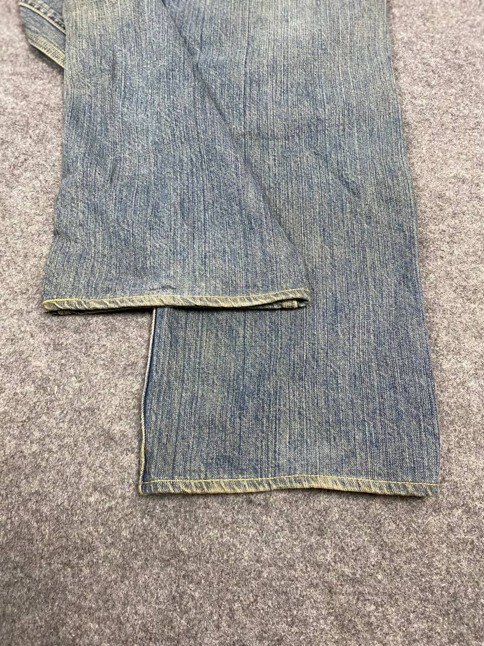 Japanese Brand vintage oxen workwear double knee denim nice design Size US 35 - 5 Thumbnail