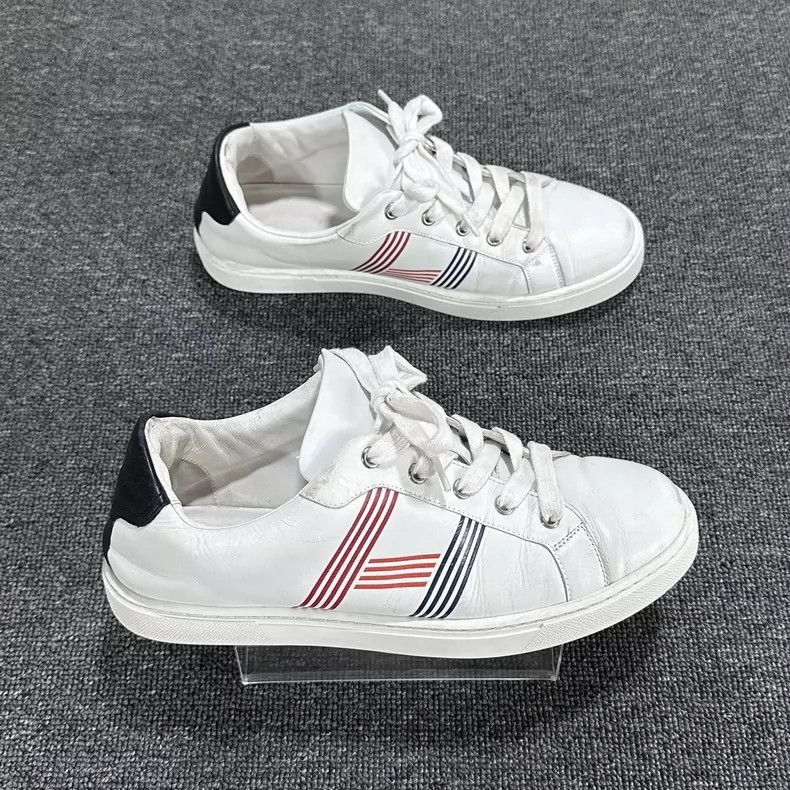 Hermes Classic H White Sneakers by HERMES-2506 Size US 8.5 / EU 41-42 - 3 Thumbnail
