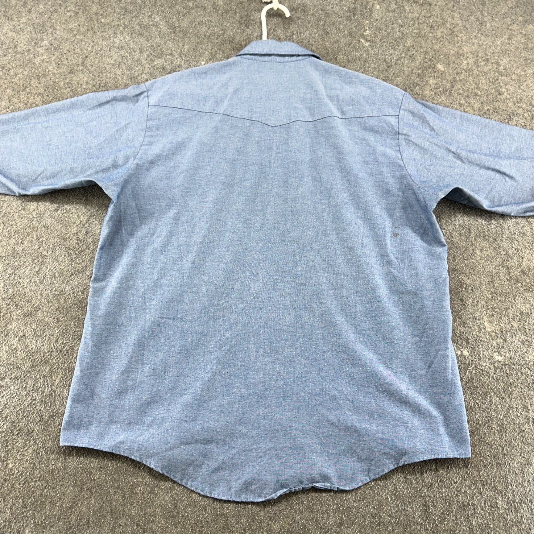 Vintage VINTAGE Wearguard Shirt Mens XL Blue Pearl Snap Long Sleeve Solid Chambray 90s Size US XL / EU 56 / 4 - 5 Thumbnail