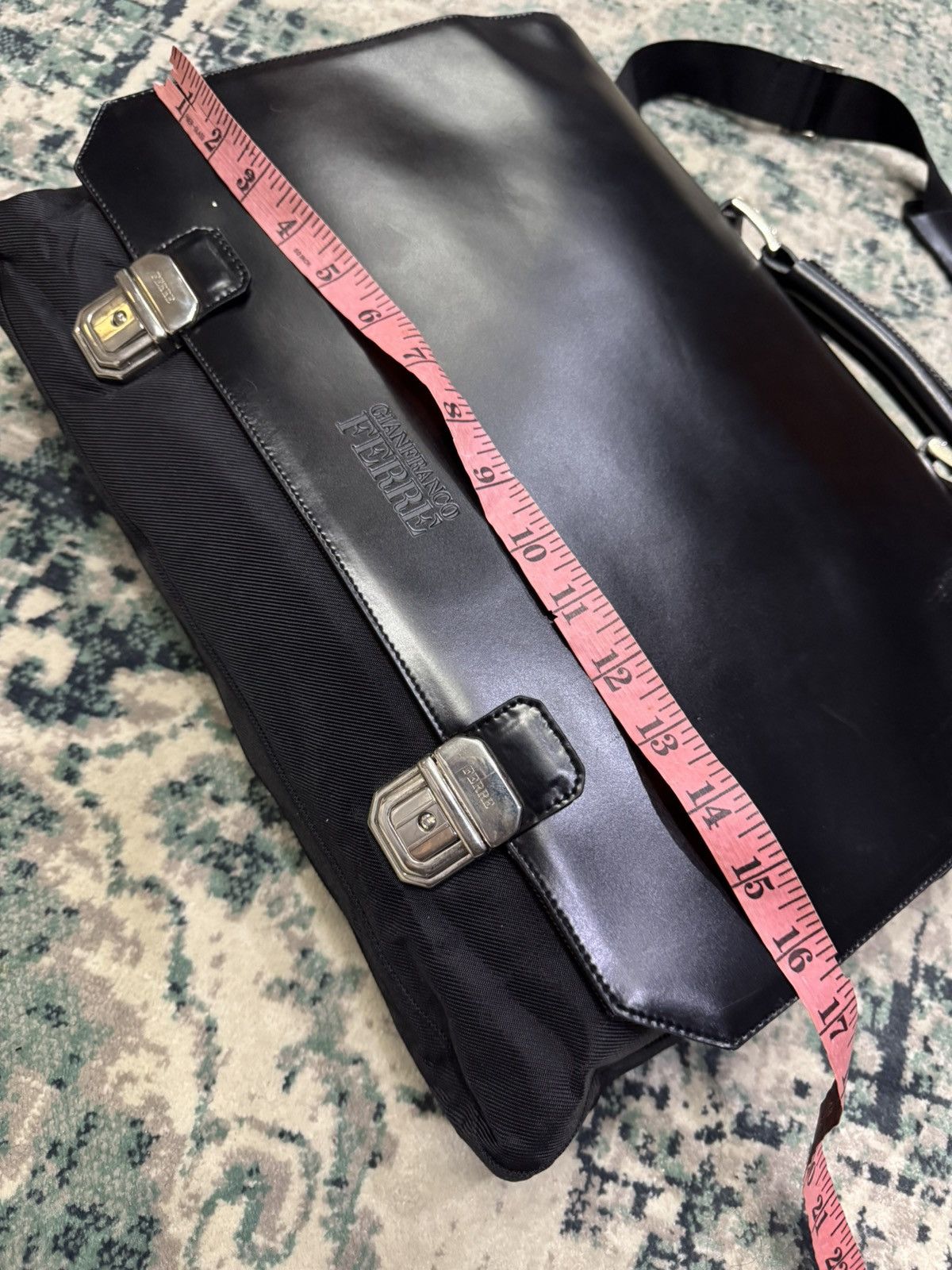 Gianfranco Ferre GIANFRANCO FERRE LEATHER TRIM BRIEFCASE MESSENGER BAG Size ONE SIZE - 4 Thumbnail