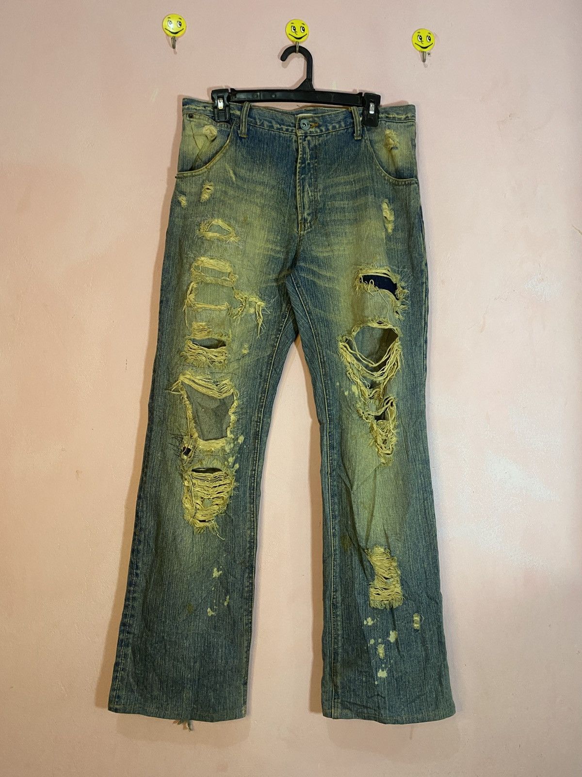 If Six Was Nine × Japanese Brand × Le Grande Bleu (L.G.B.) Exhibitionist distressed jeans ifsixwasnine style Size US 32 / EU 48 - 2 Thumbnail