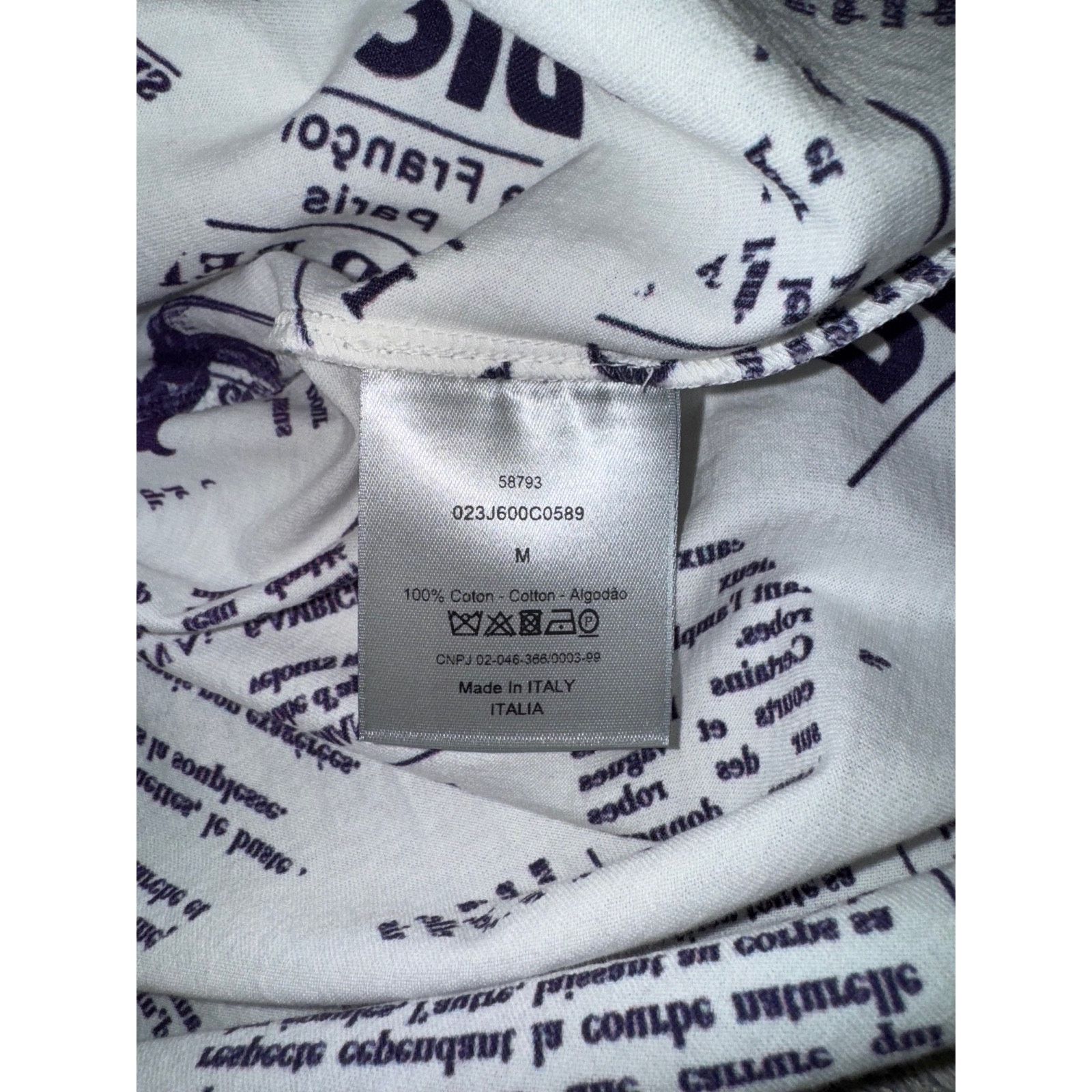 Dior x Daniel Arsham Logo Short Sleeve Shirt T-Shirt Medium