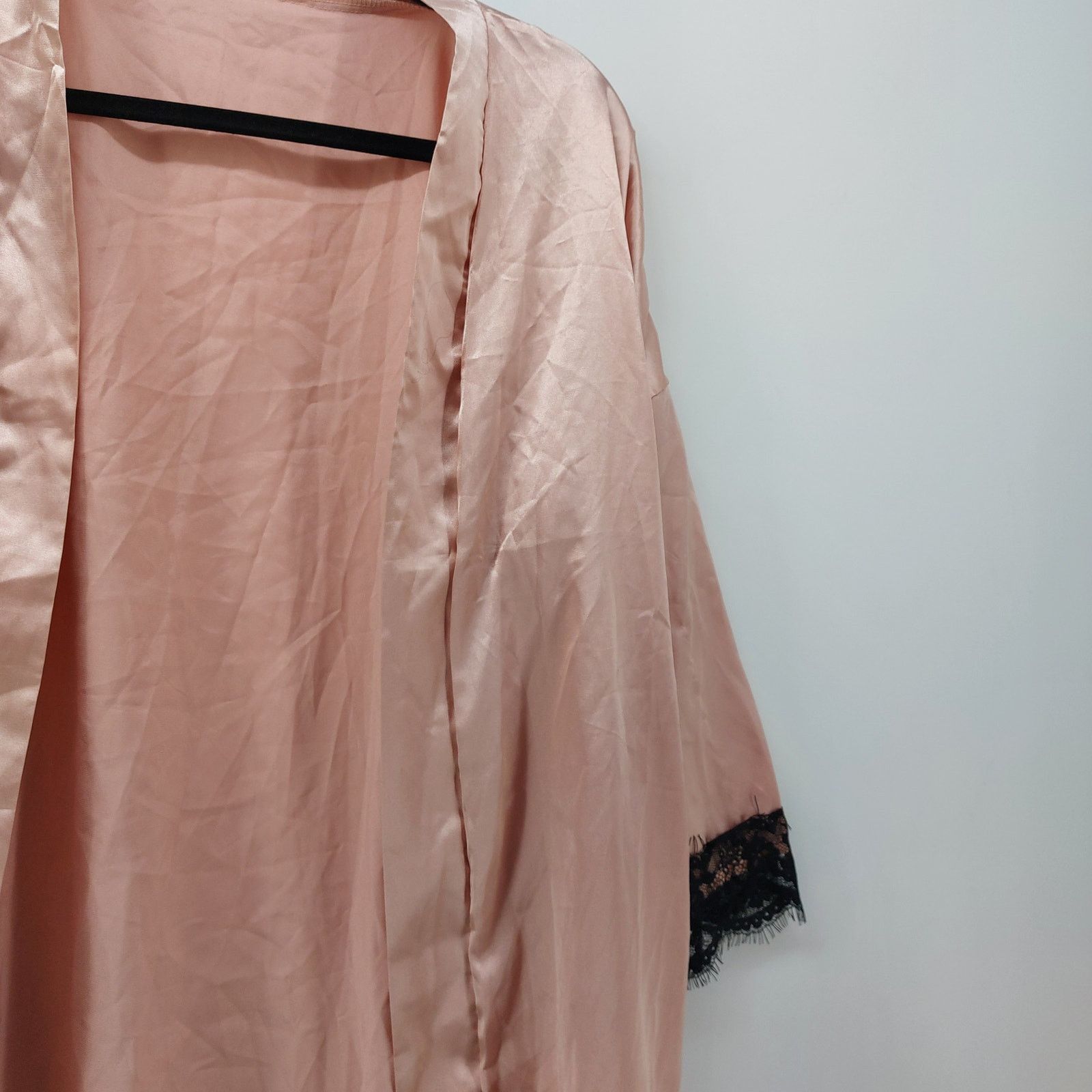 Other Blush Pink Womens Medium Coral Drawstring Robe Women's Black Size M / US 6-8 / IT 42-44 - 7 Thumbnail