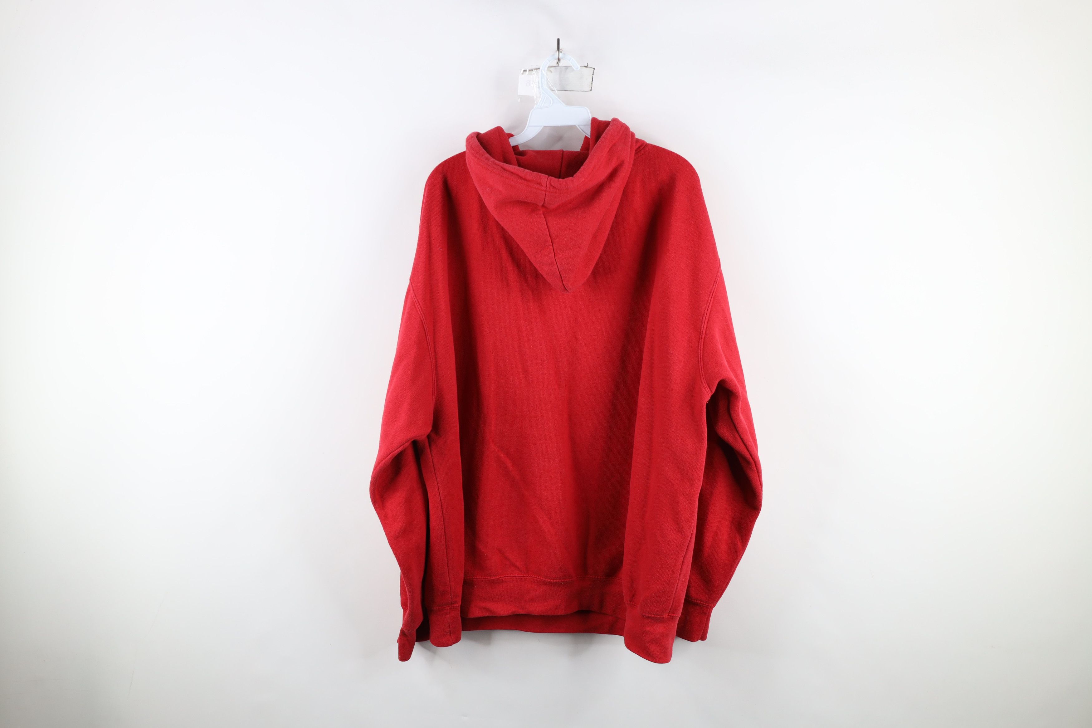 Vintage Vintage 90s Streetwear Hawaii HI Hoodie Sweatshirt Red Size US XL / EU 56 / 4 - 11 Thumbnail