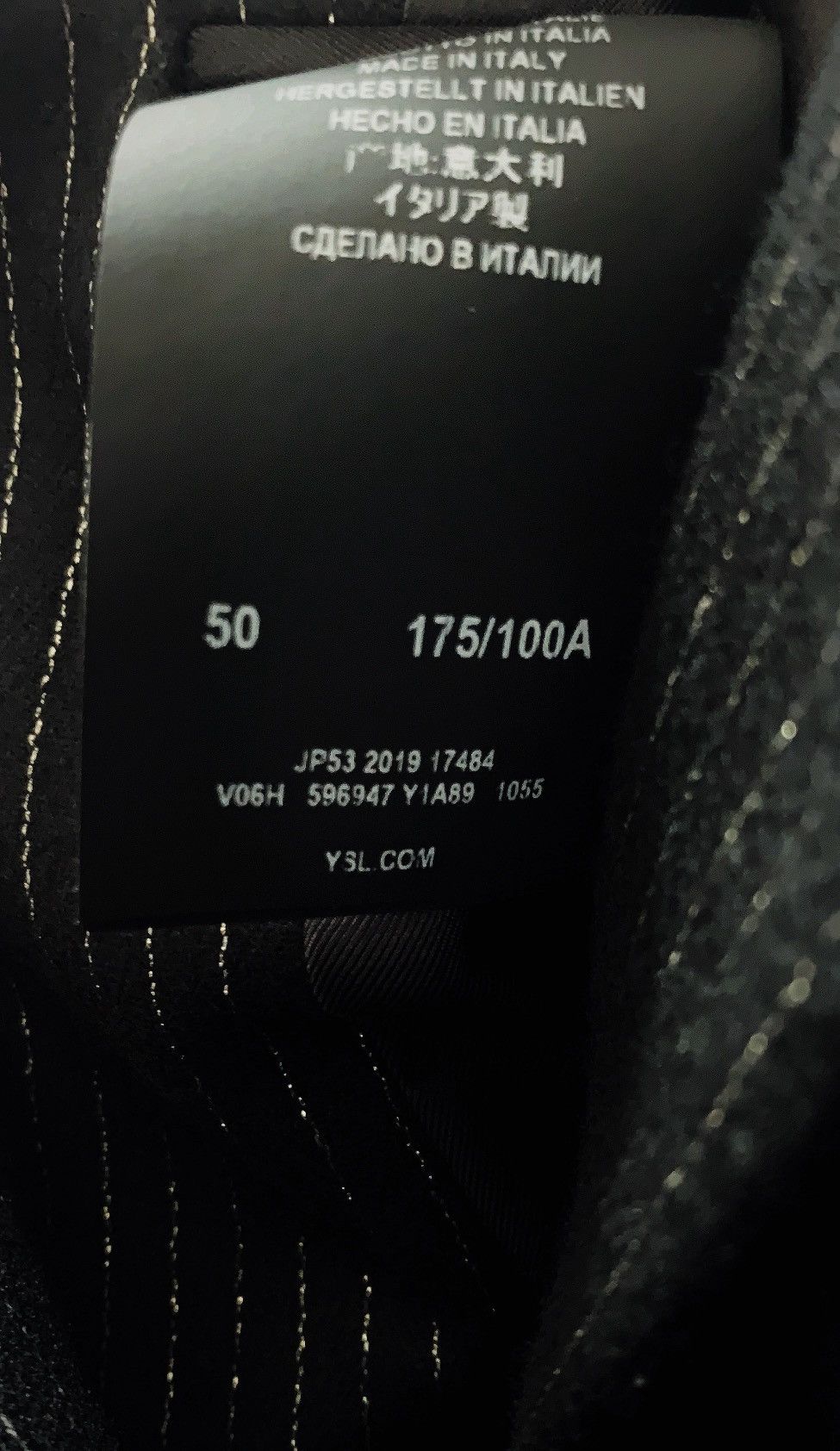 Saint Laurent Paris SAINT LAURENT Double-Breasted Black Pinstripe Blazer Size 50 Size 50R - 9 Thumbnail