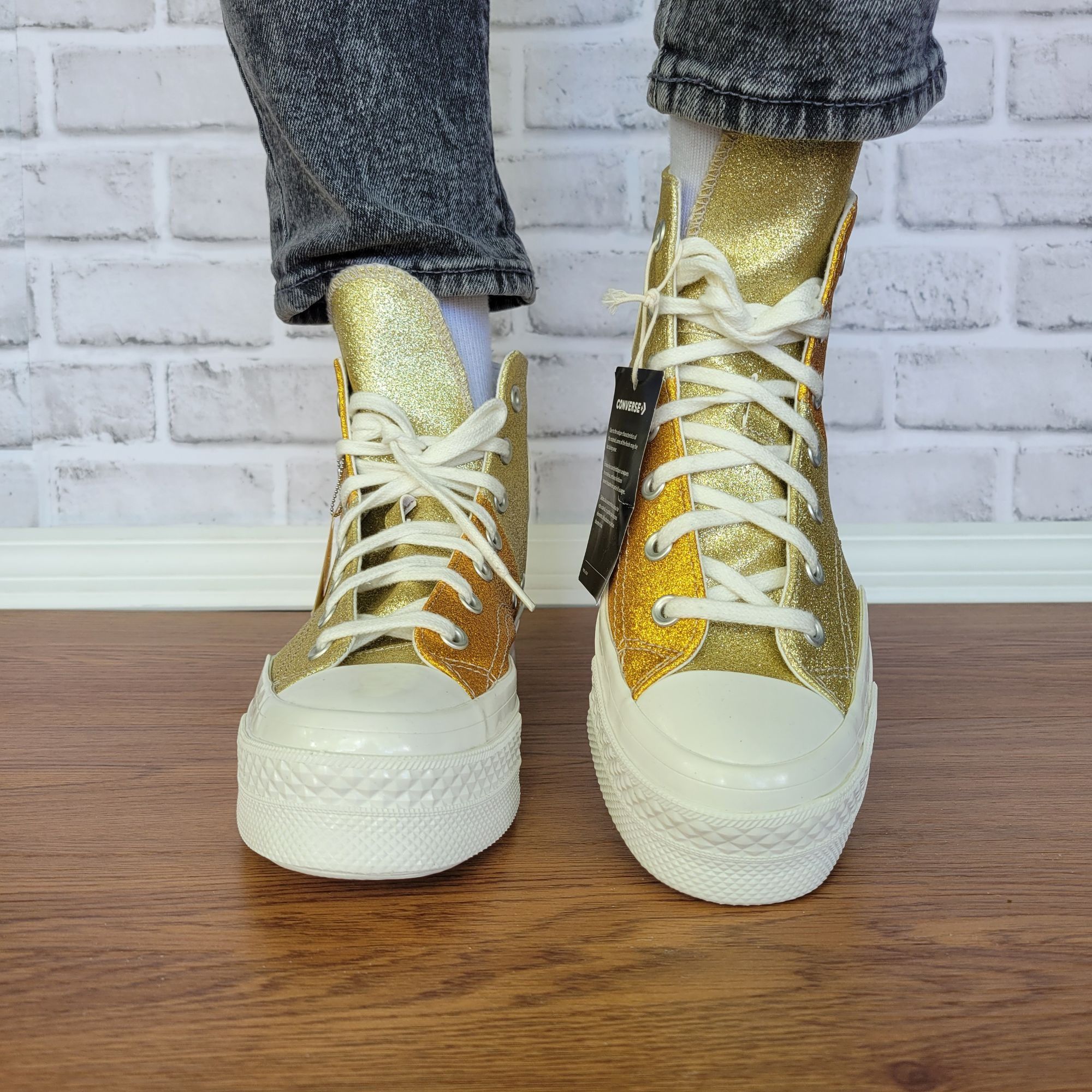 Converse ⭐Converse Chuck 70 Plus Glitter Hi Size 8.5 Women's Shoes Sn Size US 8.5 / IT 38.5 - 4 Thumbnail