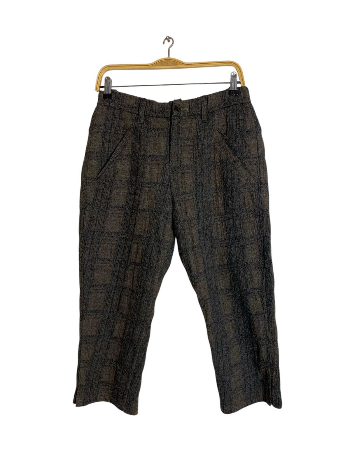 Issey Miyake Plantation Issey Miyake Chambray Pleated Checked Pan Size US 30 / EU 46 - 1 Thumbnail