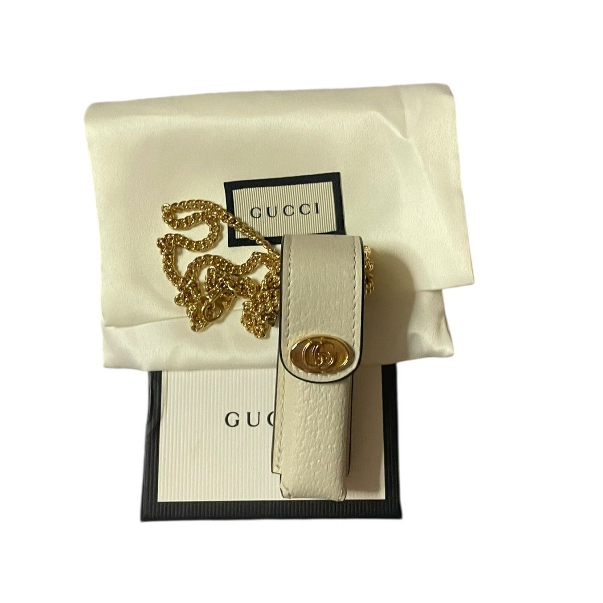 Gucci Gucci white leather lipstick necklace Size ONE SIZE - 1 Thumbnail