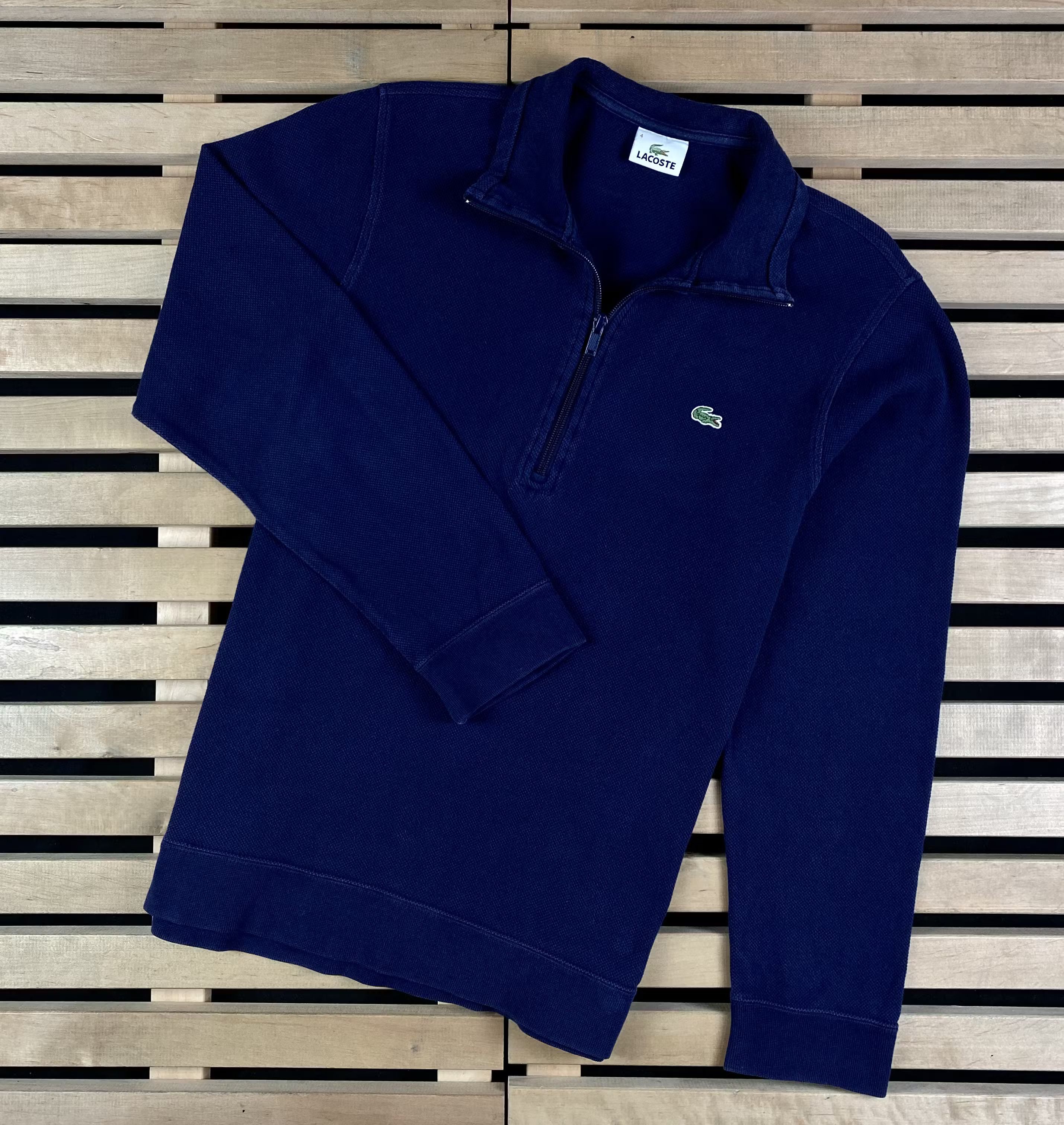 Lacoste × Vintage Mens Zip Jumper Lacoste Vintage Size 4 Size US M / EU 48-50 / 2 - 1 Thumbnail