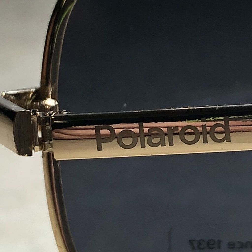 Polaroid Polaroid Black & Gold Polarized Aviator Sunglasses Size ONE SIZE - 4 Thumbnail