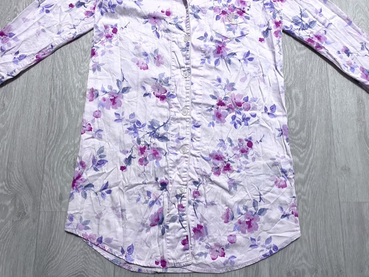 Lauren Ralph Lauren Vintage Ralph Lauren Floral Flower Print Long Shirt Dress Size XS / US 0-2 / IT 36-38 - 6 Thumbnail