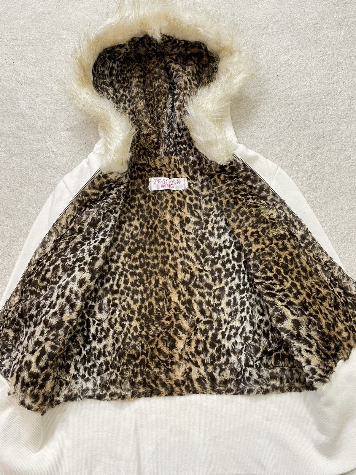 If Six Was Nine 2000s Archival White Faux Fur Hooded Leopard Y2K Hysteric if Size US S / EU 44-46 / 1 - 5 Thumbnail
