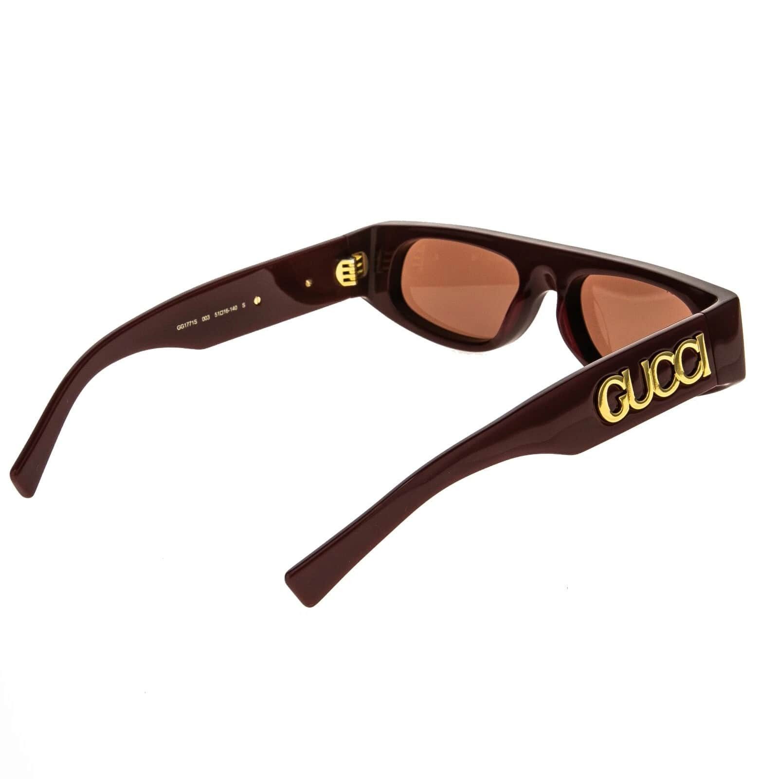 Gucci GUCCI GG1771S Burgundy Narrow 1771 GG Fashion Sunglasses 003 Size ONE SIZE - 5 Thumbnail