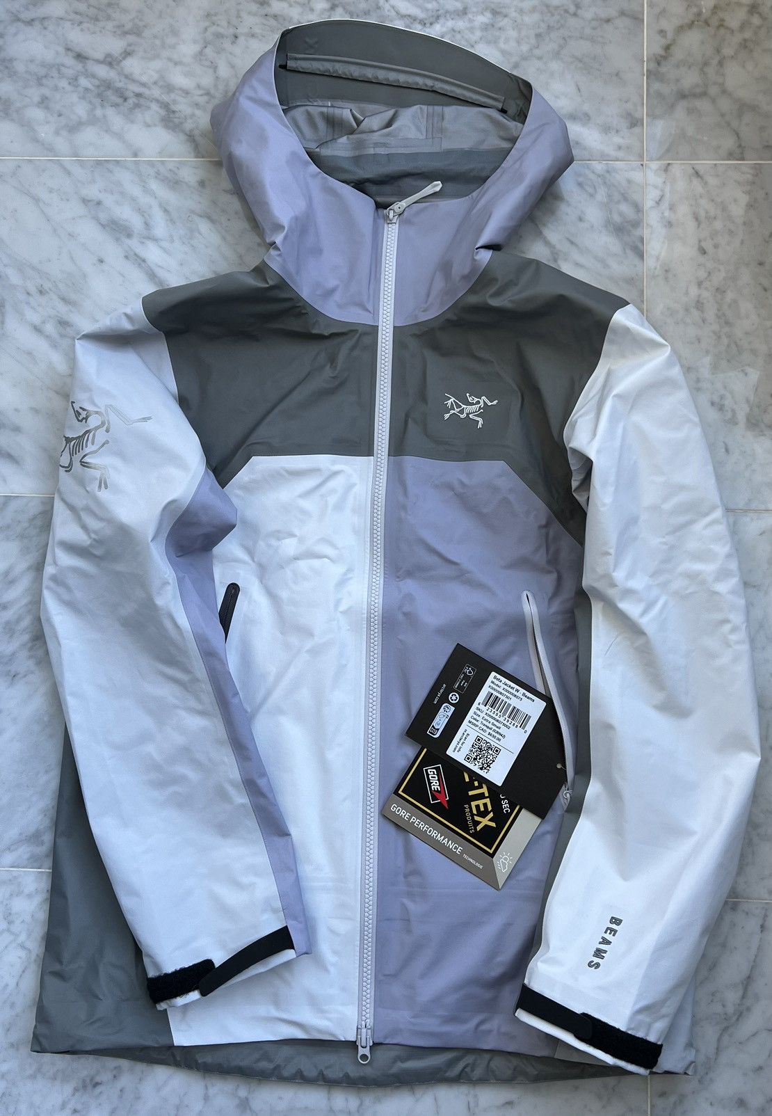 image of NWT Arcteryx X Beams Beta Jacket W Size Xs in White, Women's