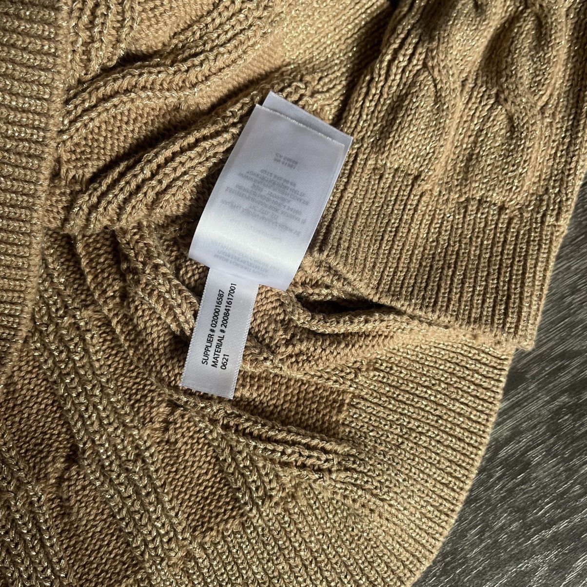 Lauren Ralph Lauren Lauren Ralph Lauren Black Label Gold Rope Cable Knit Sweater Size L / US 10 / IT 46 - 8 Thumbnail