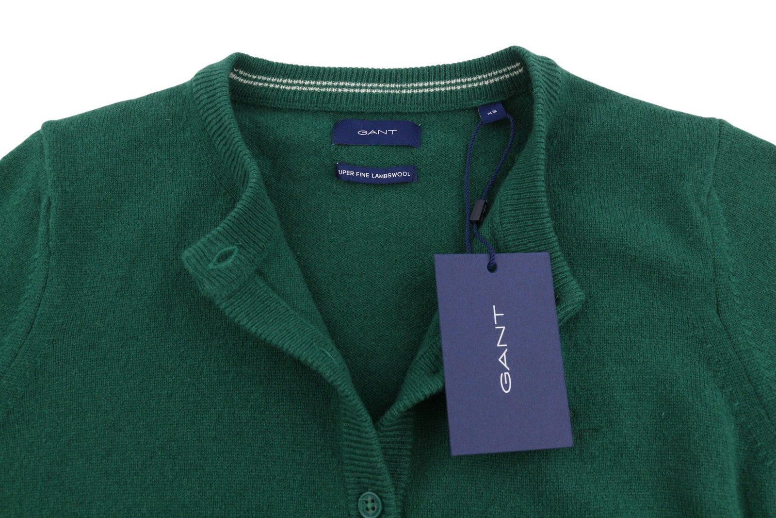 Gant SUPERFINE LAMBSWOOL CREW CARDIGAN XS Ivy Green 88083 Size XS / US 0-2 / IT 36-38 - 4 Thumbnail
