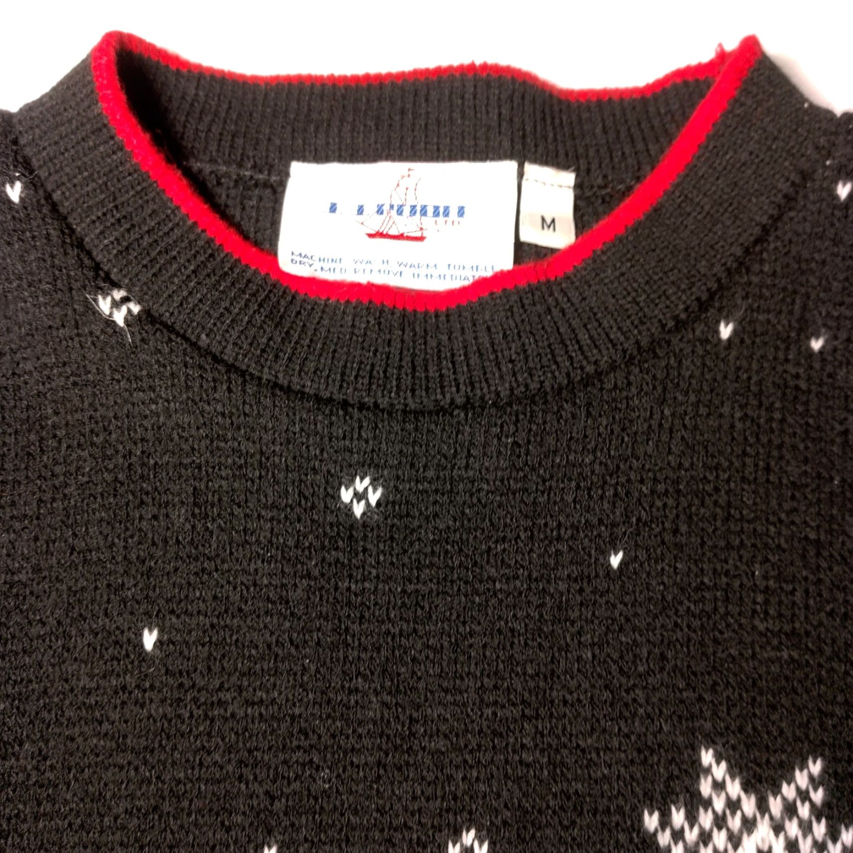 Vintage VINTAGE J.J. Poole Ugly Christmas Sweater Women's Pullover M Black Glitter Snow Village Grannycore Holiday Womens Size M / US 6-8 / IT 42-44 - 5 Thumbnail