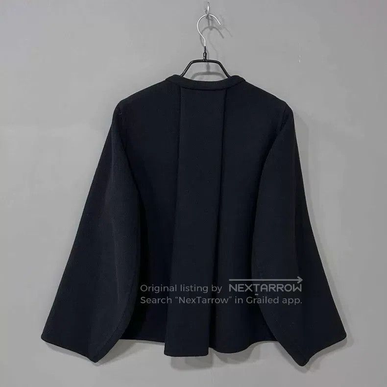 Hermes Hermes Black Metallic Leather Buckle Cashmere Jacket Size XS / US 0-2 / IT 36-38 - 2 Thumbnail