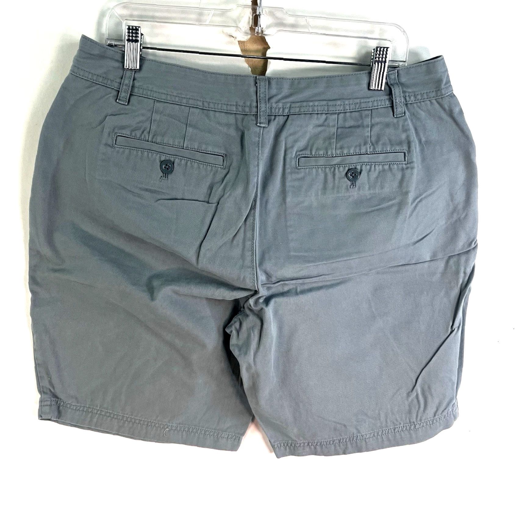Eddie Bauer Eddie Bauer Everyday Cotton Twill Shorts Womens Size 14 Gray High-Rise Chino Activewear Size 36" / US 14 / IT 50 - 3 Thumbnail