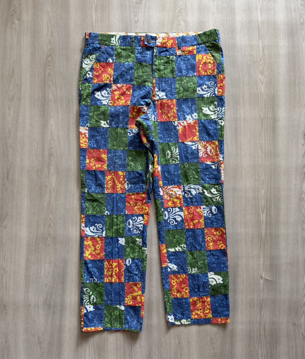 Other Mod Retro Hawaiian Patchwork Loudmouth Trouser Golf Sz 38x30 Size US 38 / EU 54 - 1 Thumbnail