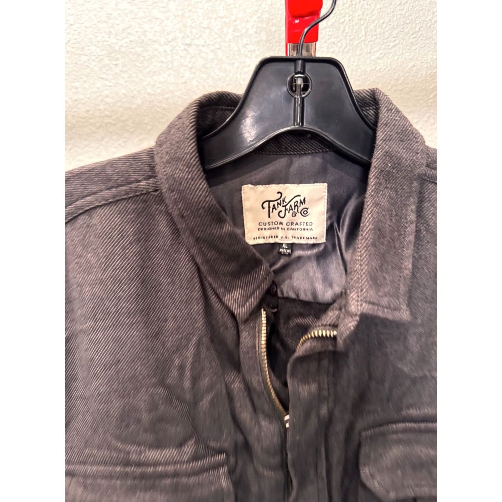 Vintage Tank Farm Shirt Mens XL Sharp Zippered California LONG SLEEVE Size US XL / EU 56 / 4 - 2 Thumbnail