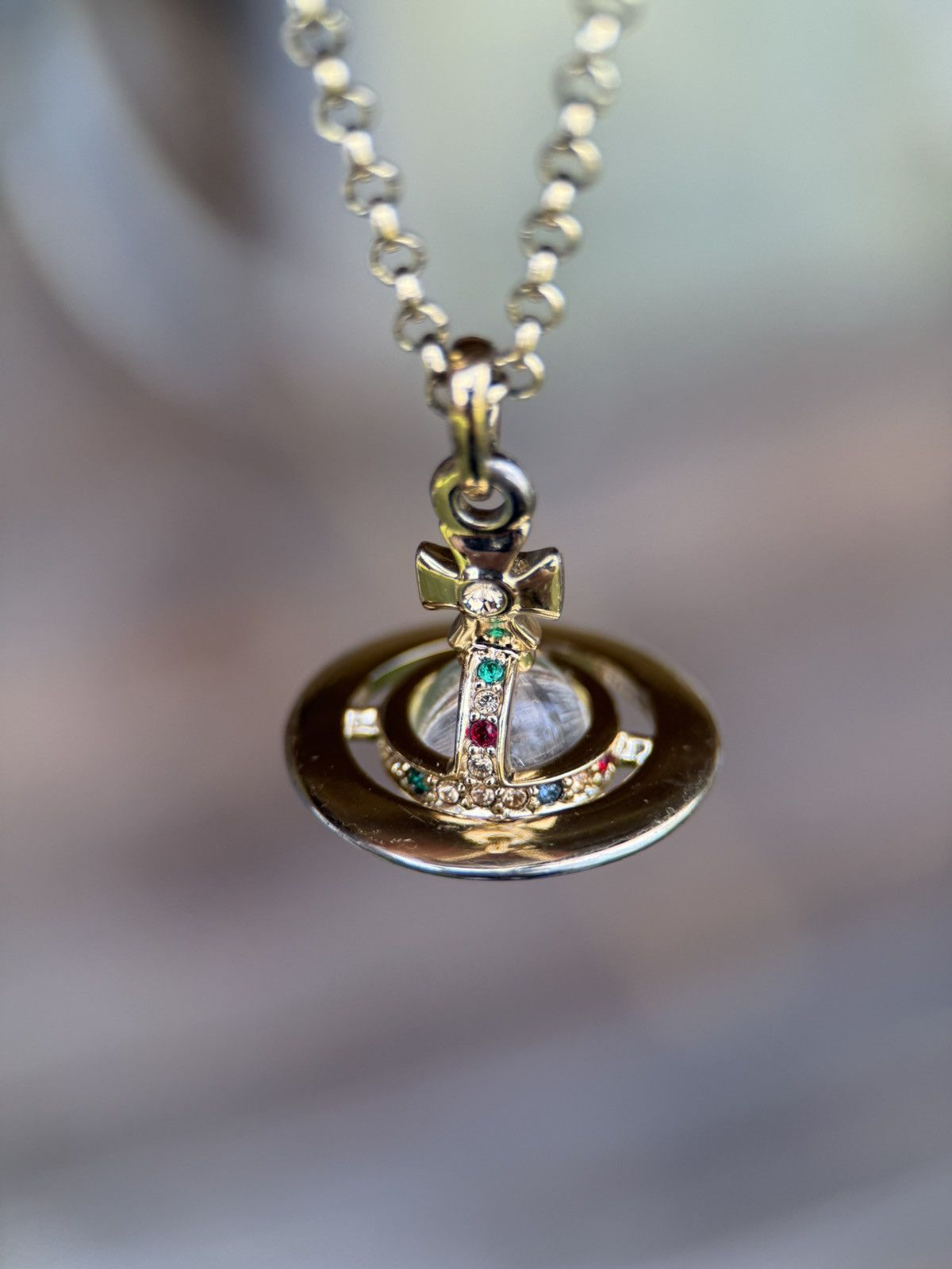 Vivienne Westwood Vivienne Westwood Tiny Orb Pendant Necklace In Gold Size ONE SIZE - 2 Thumbnail