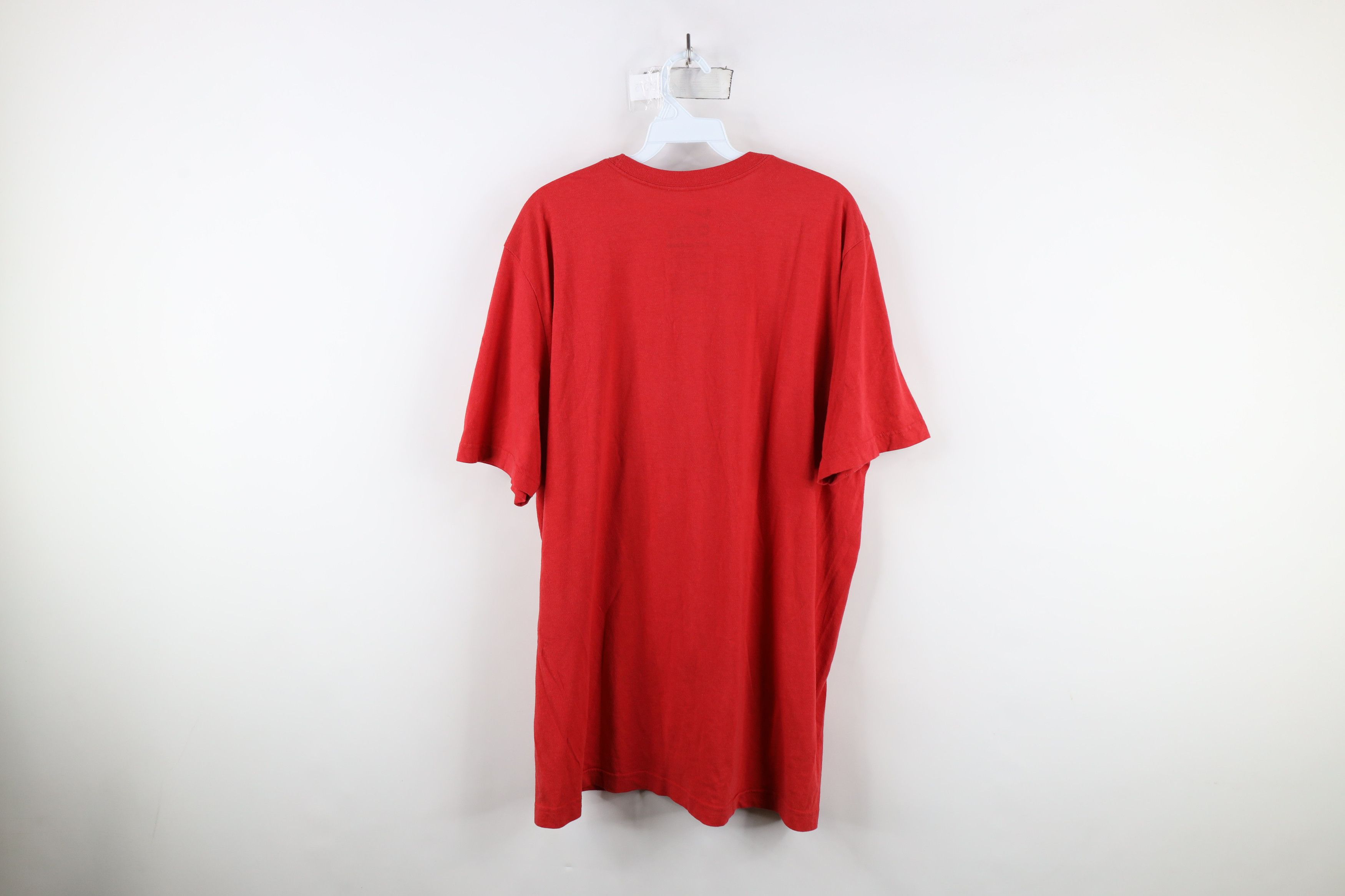 Nike × Vintage Vintage Nike Mini Swoosh Ohio State University T-Shirt Red Size US XXL / EU 58 / 5 - 8 Thumbnail