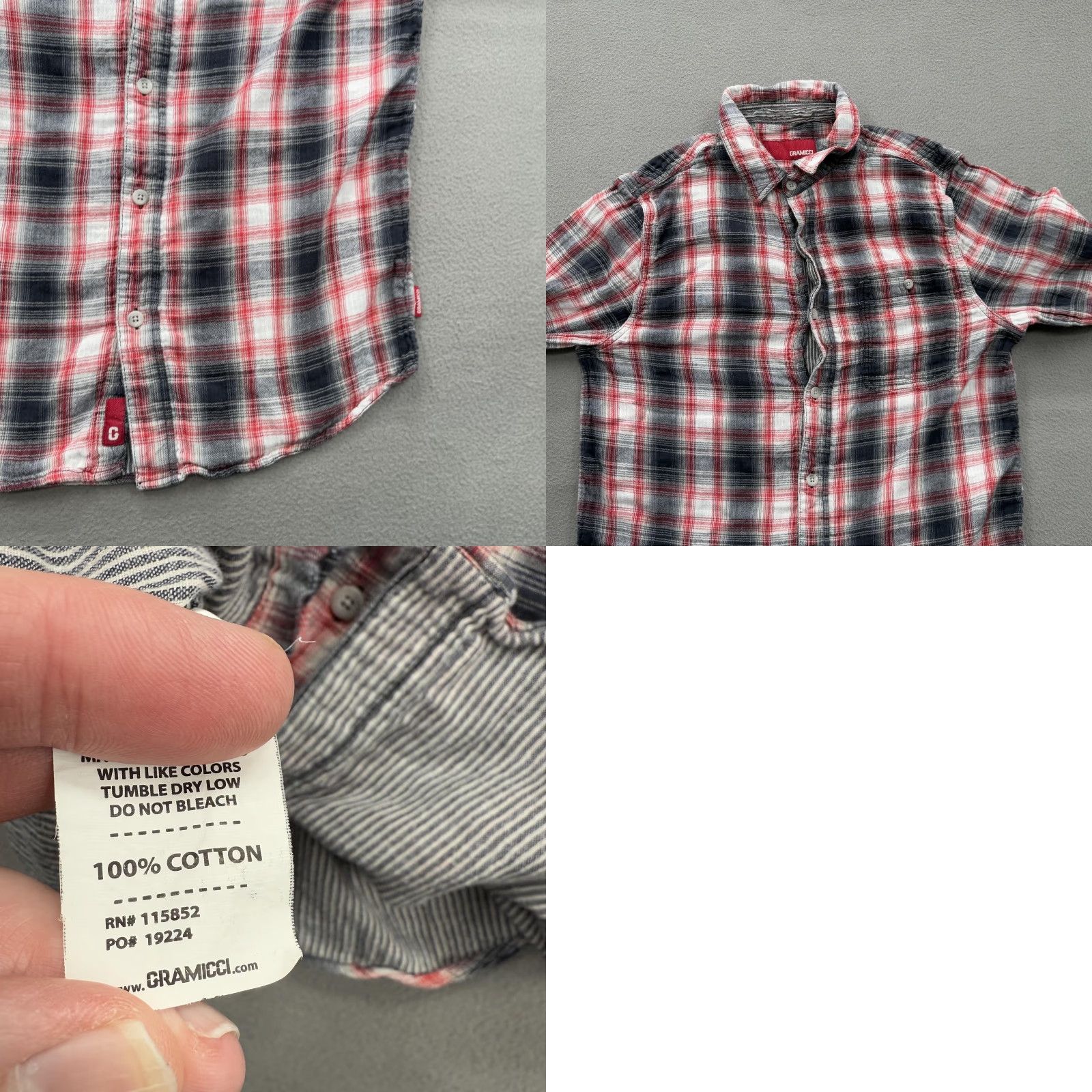 Gramicci Gramicci Shirt Mens Medium Red Black Plaid Button Down Flannel Casual Outdoors Hiking Size US M / EU 48-50 / 2 - 8 Thumbnail