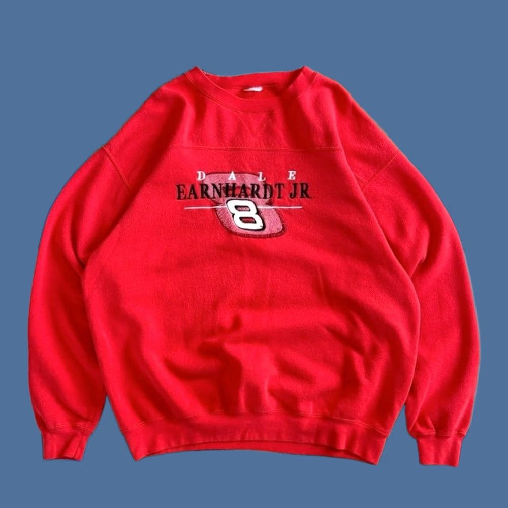 NASCAR VINTAGE Nascar Dale Earnhardt Jr 90s Sweatshirt XL Red Mens Crewneck Size US XL / EU 56 / 4 - 1 Thumbnail