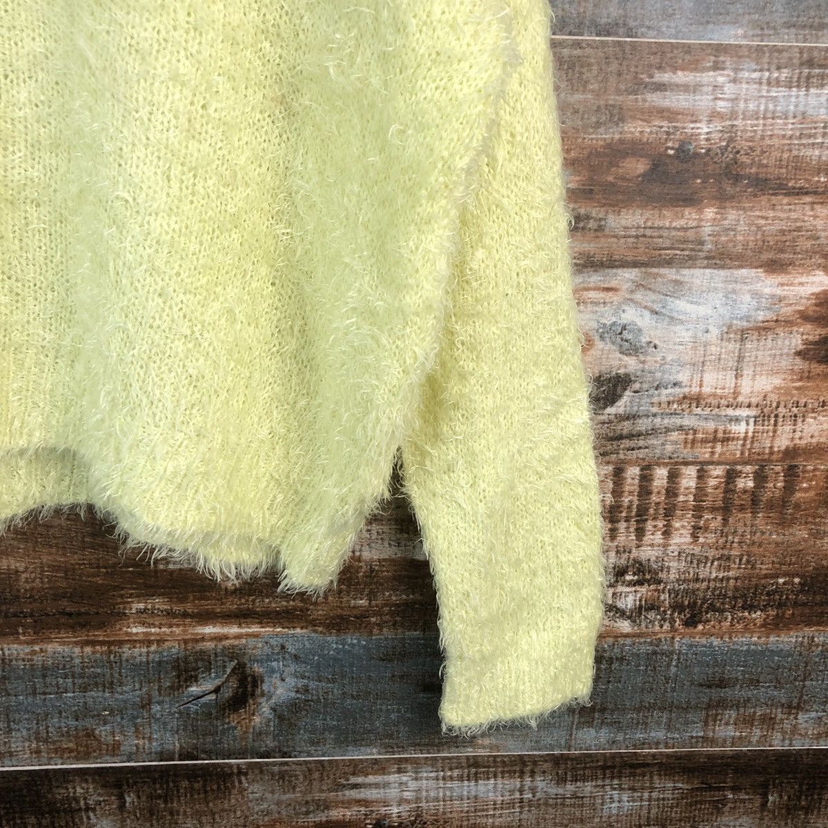 Vintage DL GU japan mohair shaggy Green Knitwear #C021 Size L / US 10 / IT 46 - 8 Thumbnail