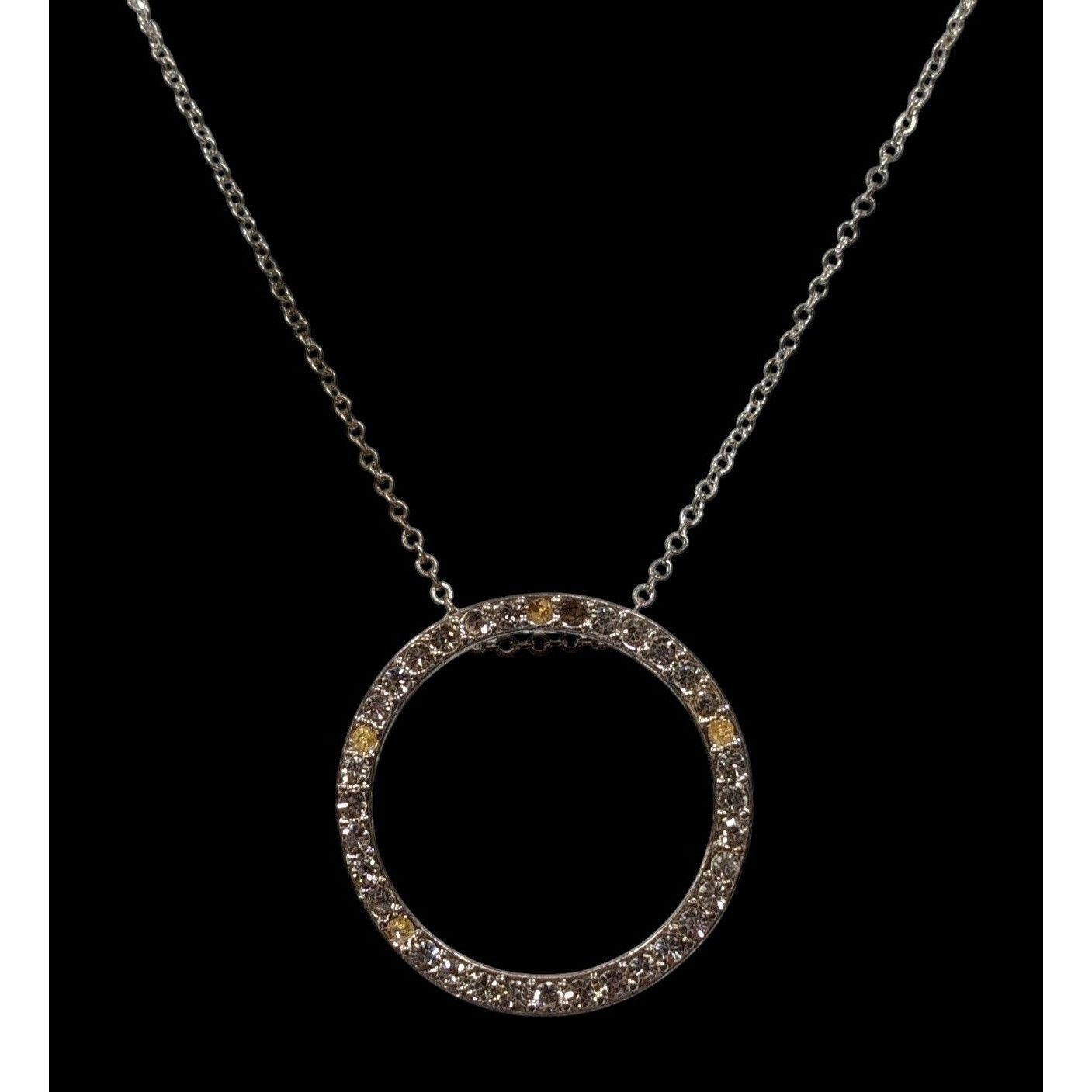 Other Geometric Glam Open Circle Rhinestone Pendant Necklace Size ONE SIZE - 2 Thumbnail