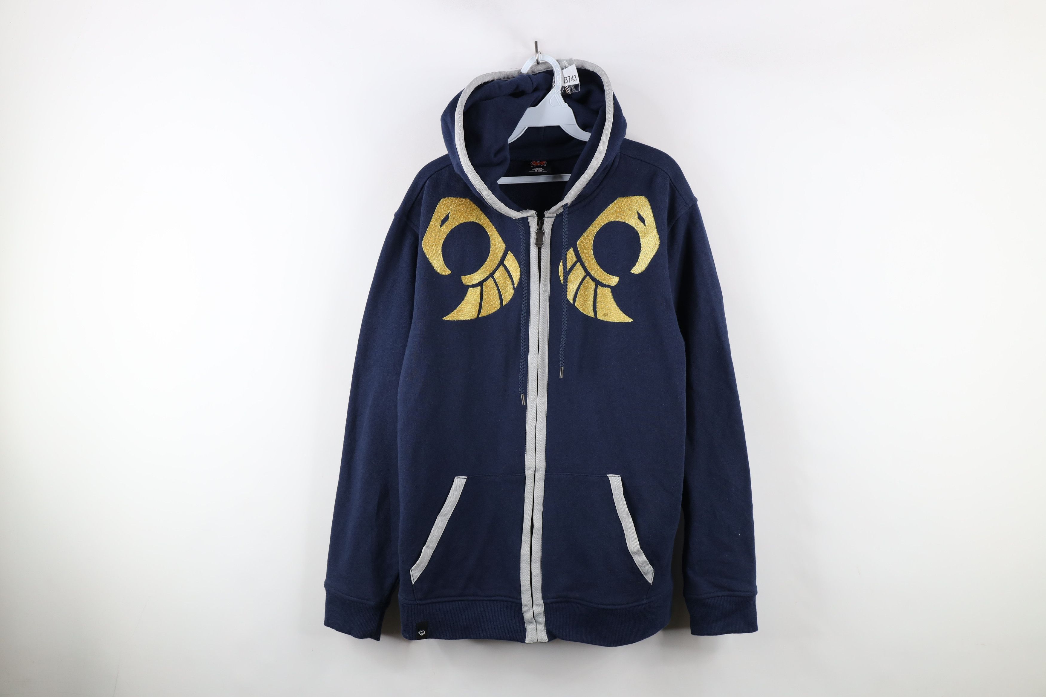 Vintage Riot Games Legends Official Demacia Hoodie Sweatshirt Blue Size US XL / EU 56 / 4 - 1 Thumbnail