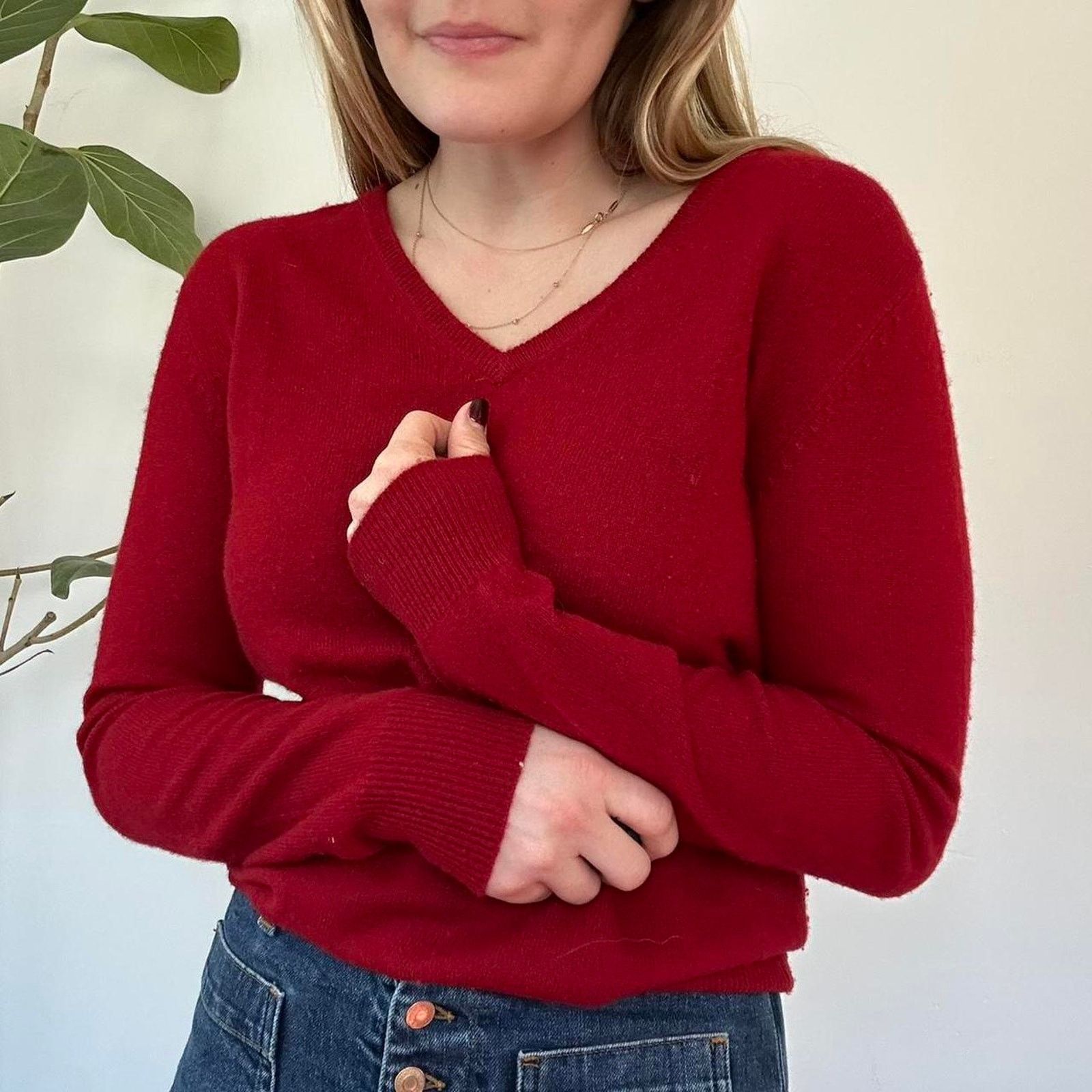 Osklen Red Cashmere Osklen Sweater Size S / US 4 / IT 40 - 1 Thumbnail