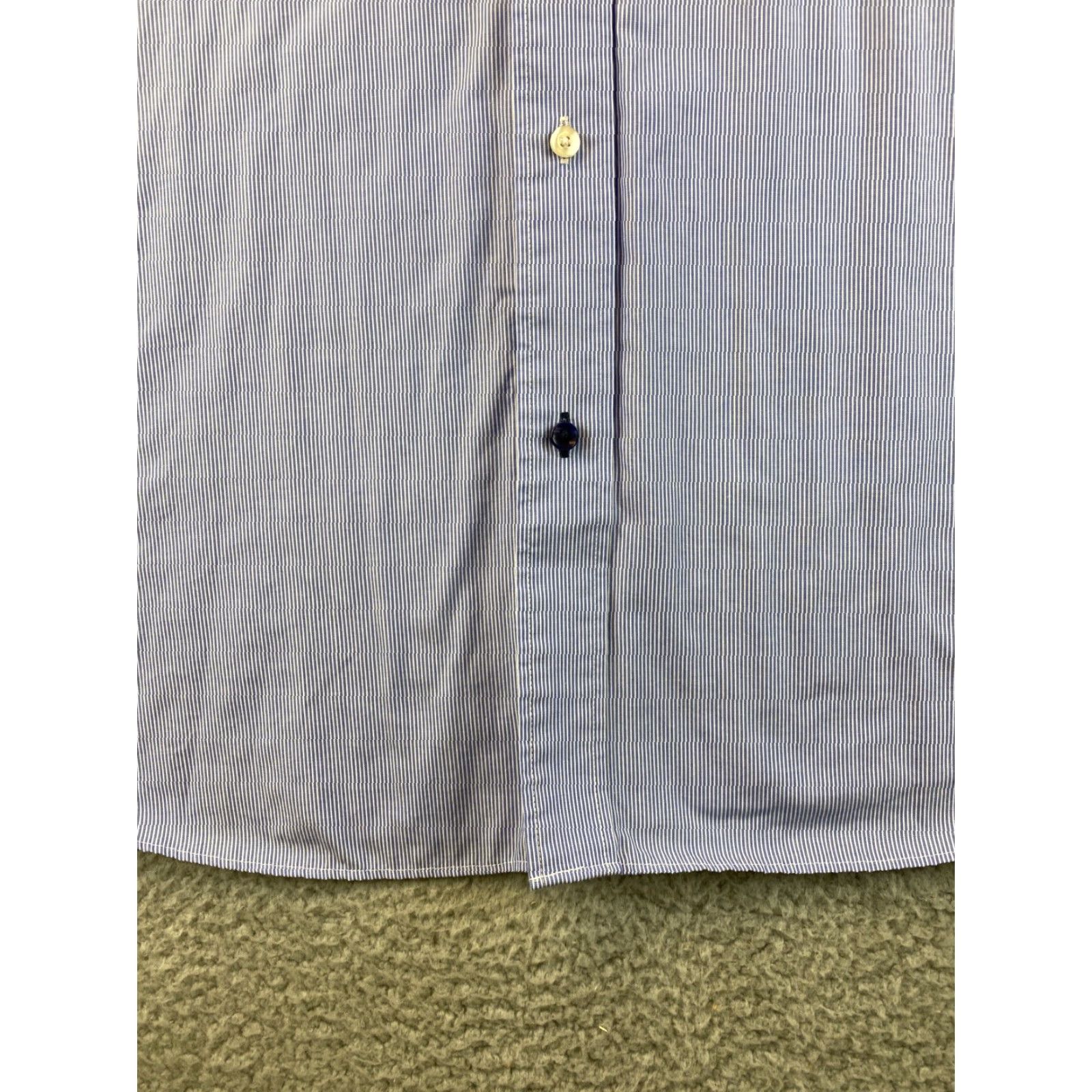 Tommy Hilfiger VINTAGE Tommy Hilfiger Button-Down Shirt Men Large Long Sleeve 17 34/35 Blue Classic Cotton Button-Up Mens Shirt Size US XL / EU 56 / 4 - 2 Thumbnail