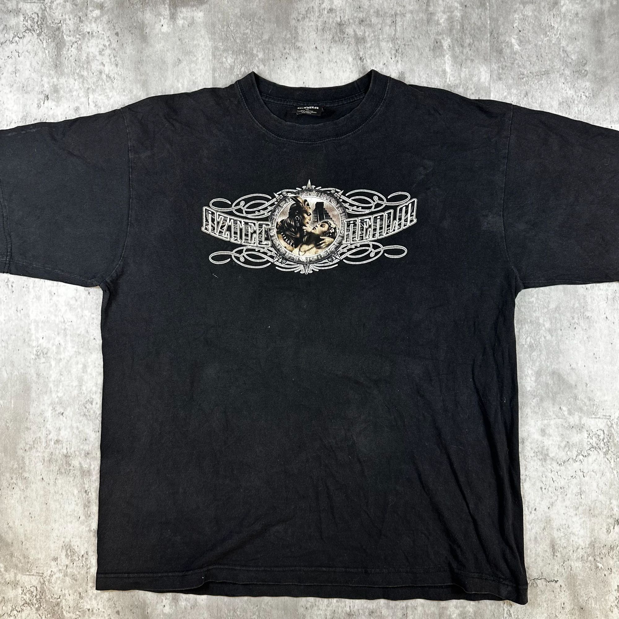 Vintage Vintage CH Gold Series Black Aztec Realm Graphic T-Shirt XL Size US XL / EU 56 / 4 - 1 Thumbnail