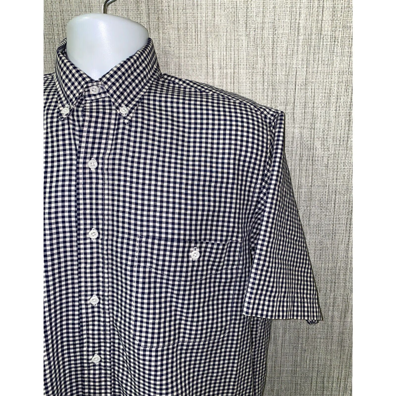 Orvis Orvis Mens Checkered Short Sleeve Button Front Shirt, Black White, Size M Size US M / EU 48-50 / 2 - 2 Thumbnail