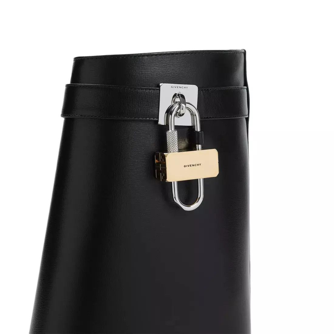 Givenchy GIVENCHY Shark Lock Black Leather 90mm Ankle Boots Size US 9 / IT 39 - 3 Thumbnail