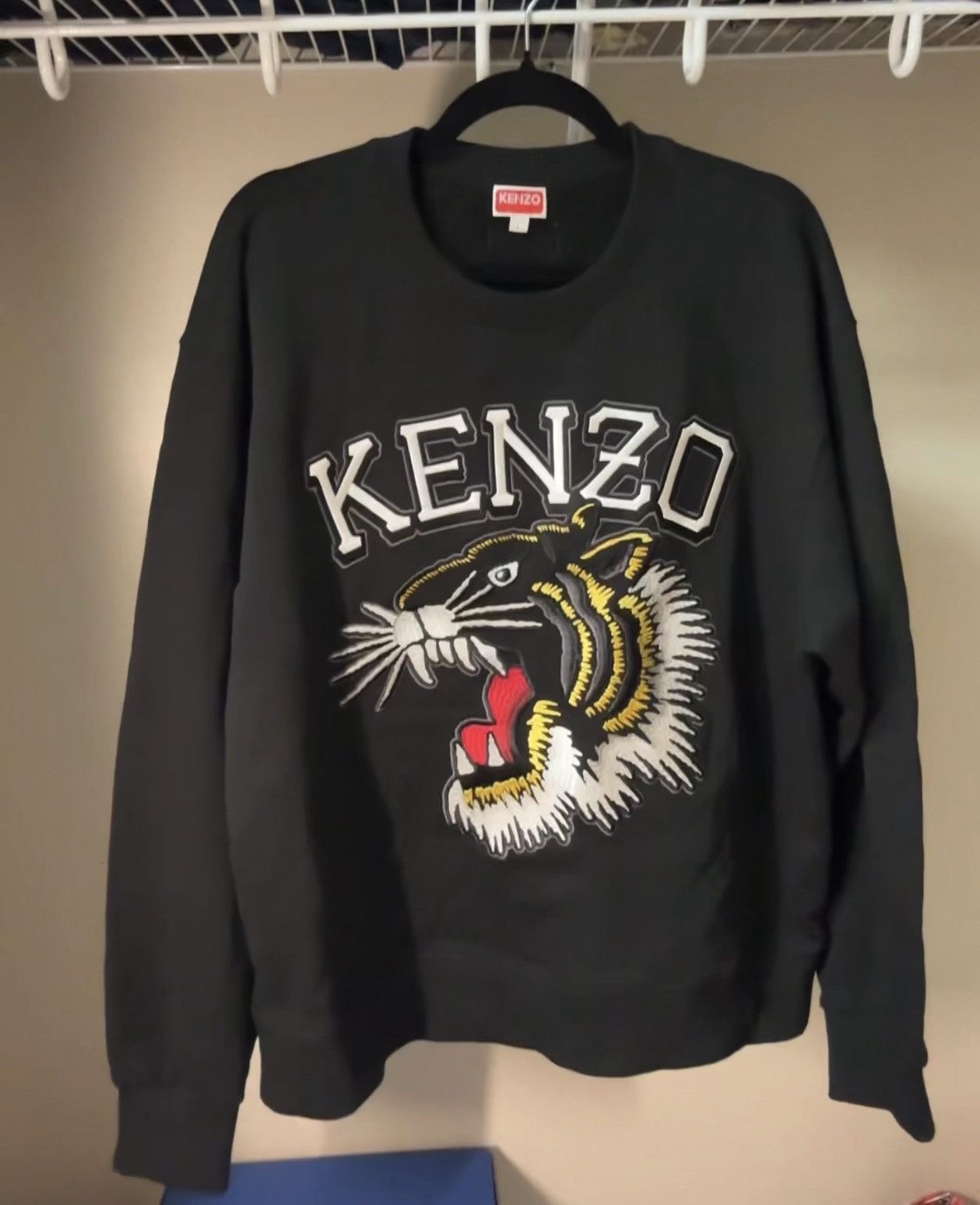 Kenzo Black Paris Varsity Sweatshirt