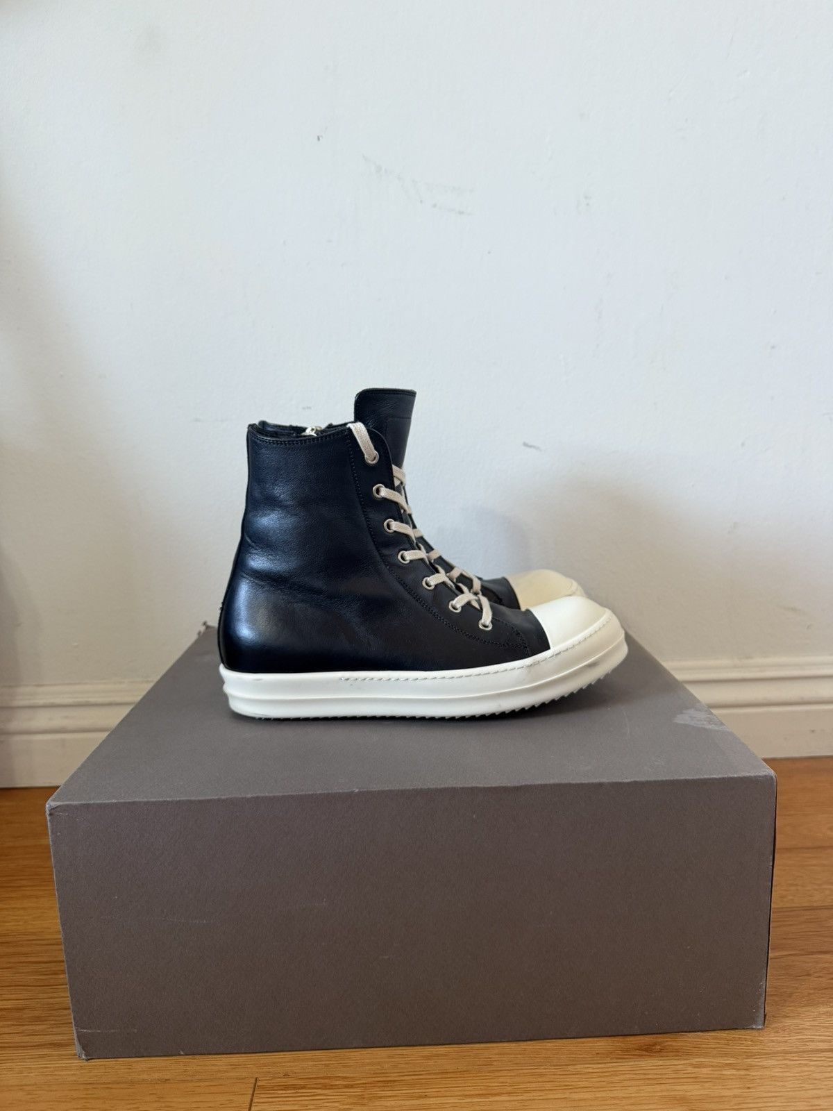 Rick Owens Main line leather sneakers Size US 7 / EU 40 - 3 Thumbnail