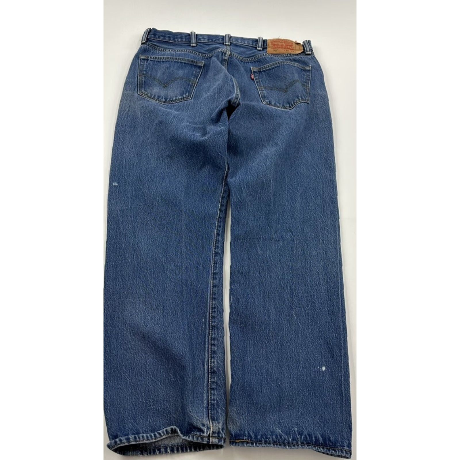 Levi's VINTAGE Levi’s 501 Jeans Men 35x28 Blue Button Jeans Straight Regular 35 Inseam 28 Cotton Denim Bohemian City Festival Grunge Hipster USA Mens Size US 35 - 3 Thumbnail