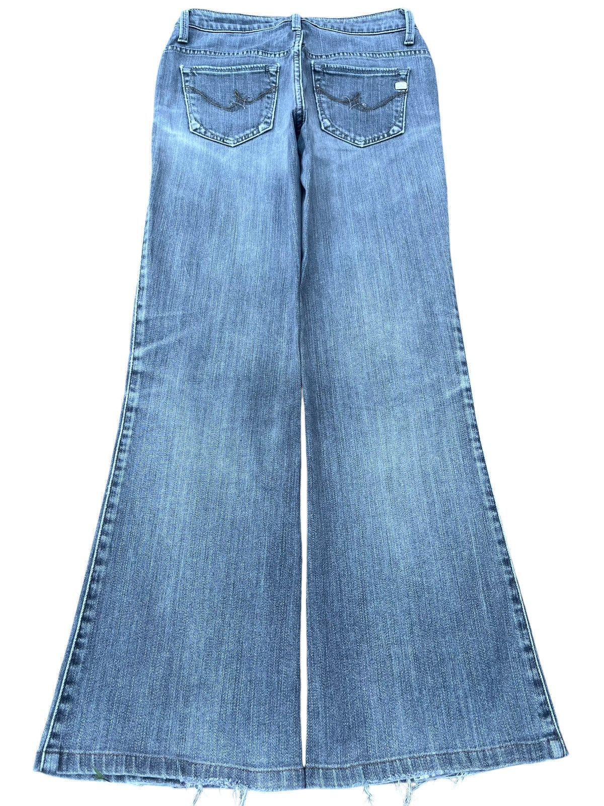 Hysteric Glamour × Japanese Brand × Tornado Mart Vintage Japanese Brand Grey Washed Frayed Leg Flare Jeans Size 25" / US 0 / IT 36 - 2 Thumbnail