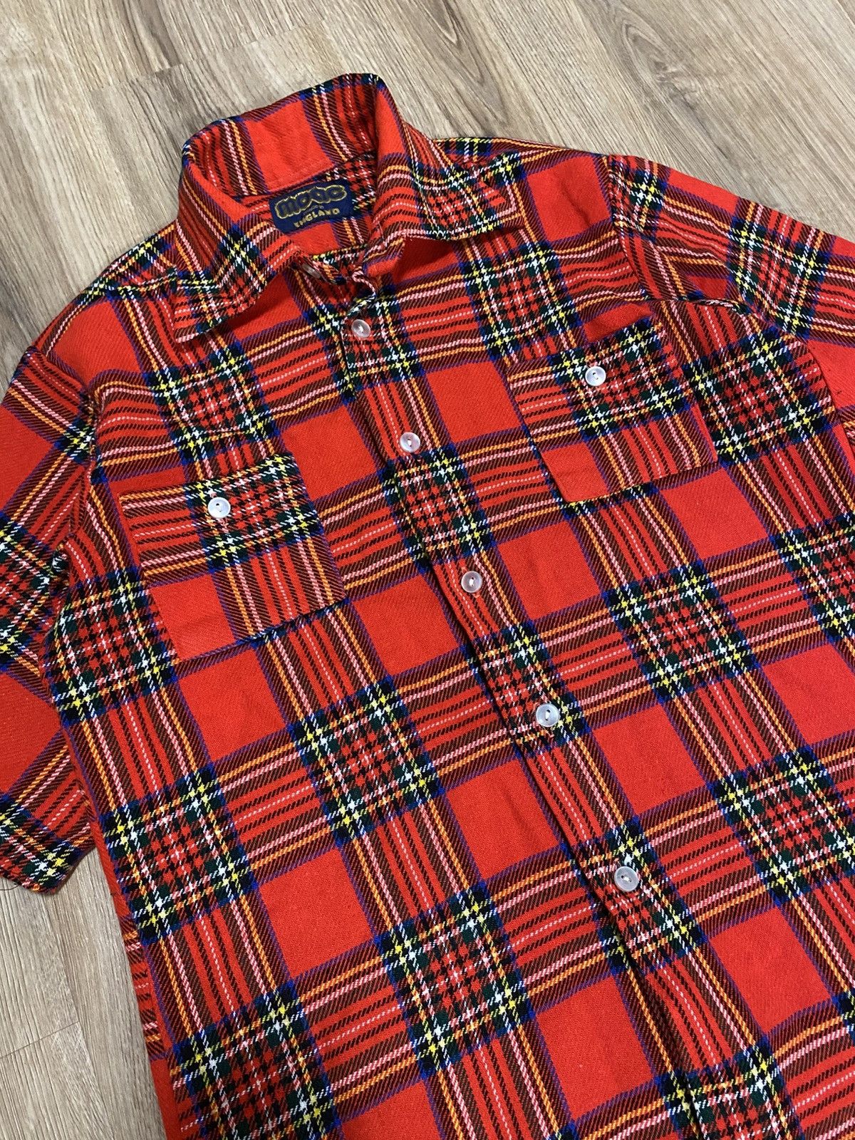 Japanese Brand × Vintage Moac Made in England Vintage Outdoor Checkered Red Shirt Size US M / EU 48-50 / 2 - 4 Thumbnail