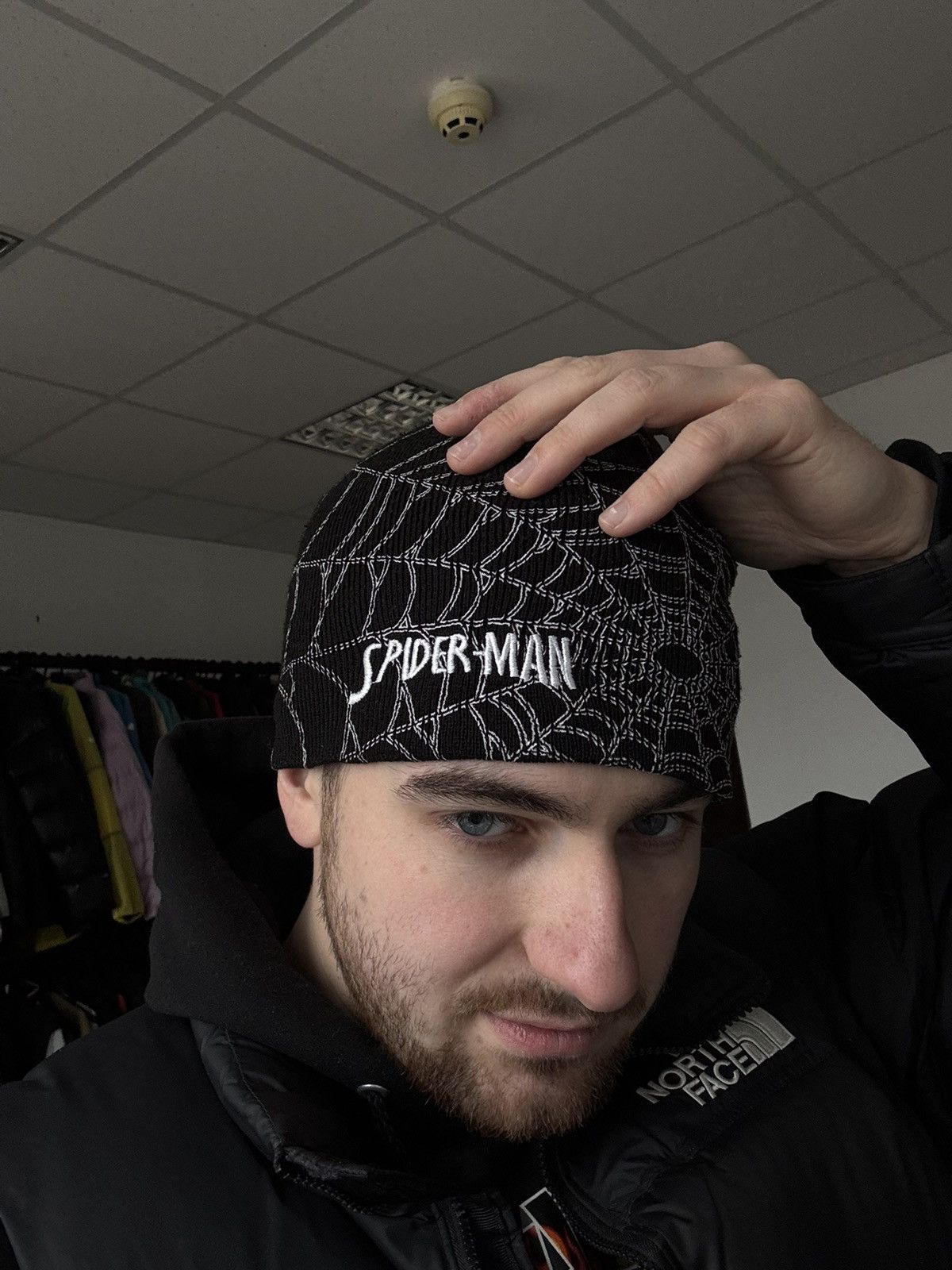 Vintage Vintage Spider-Man Y2K Spіder Web Beanie Hat Size ONE SIZE - 3 Thumbnail
