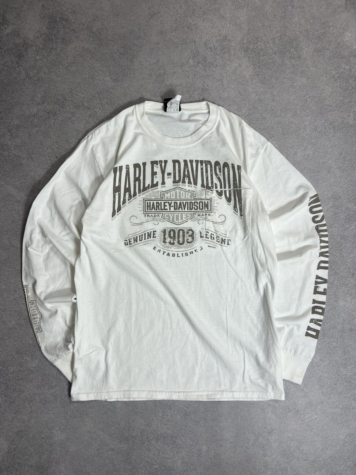 Harley Davidson VTG Harley-Davidson White Archival Clothing Streetwear Japan Size US M / EU 48-50 / 2 - 4 Thumbnail