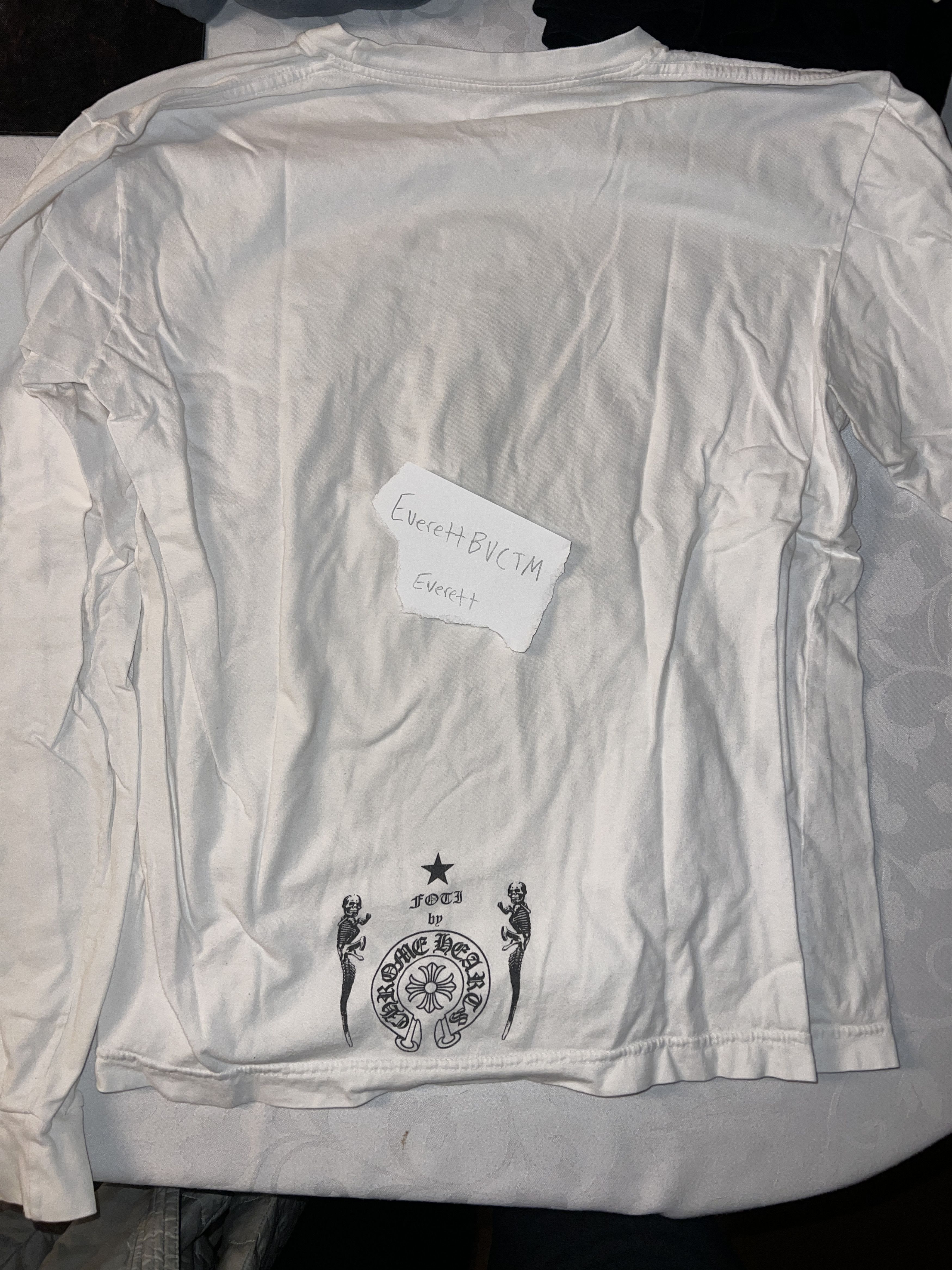 Chrome Hearts Chrome Hearts Foti Skippy Long Sleeve ( Mens Medium, White) Size US M / EU 48-50 / 2 - 9 Thumbnail