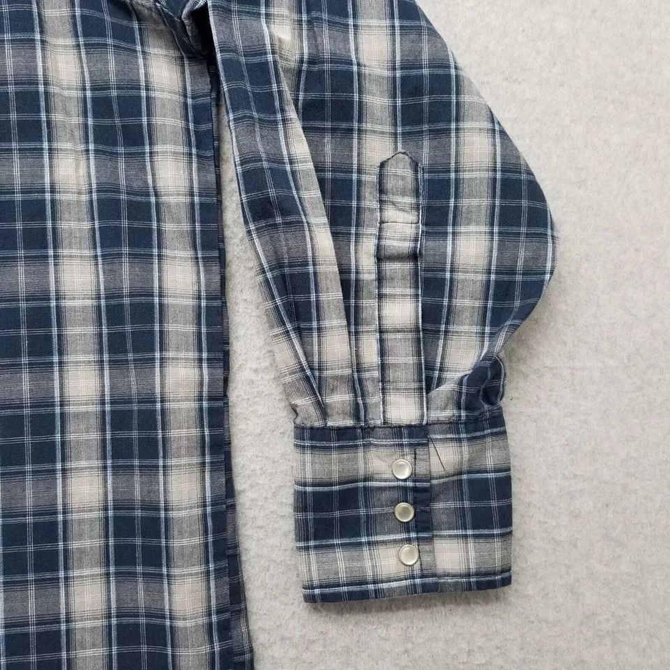 Wrangler Wrangler Western Shirt Men 2XL Plaid Pearl Snap Oversized Size US XXL / EU 58 / 5 - 4 Thumbnail