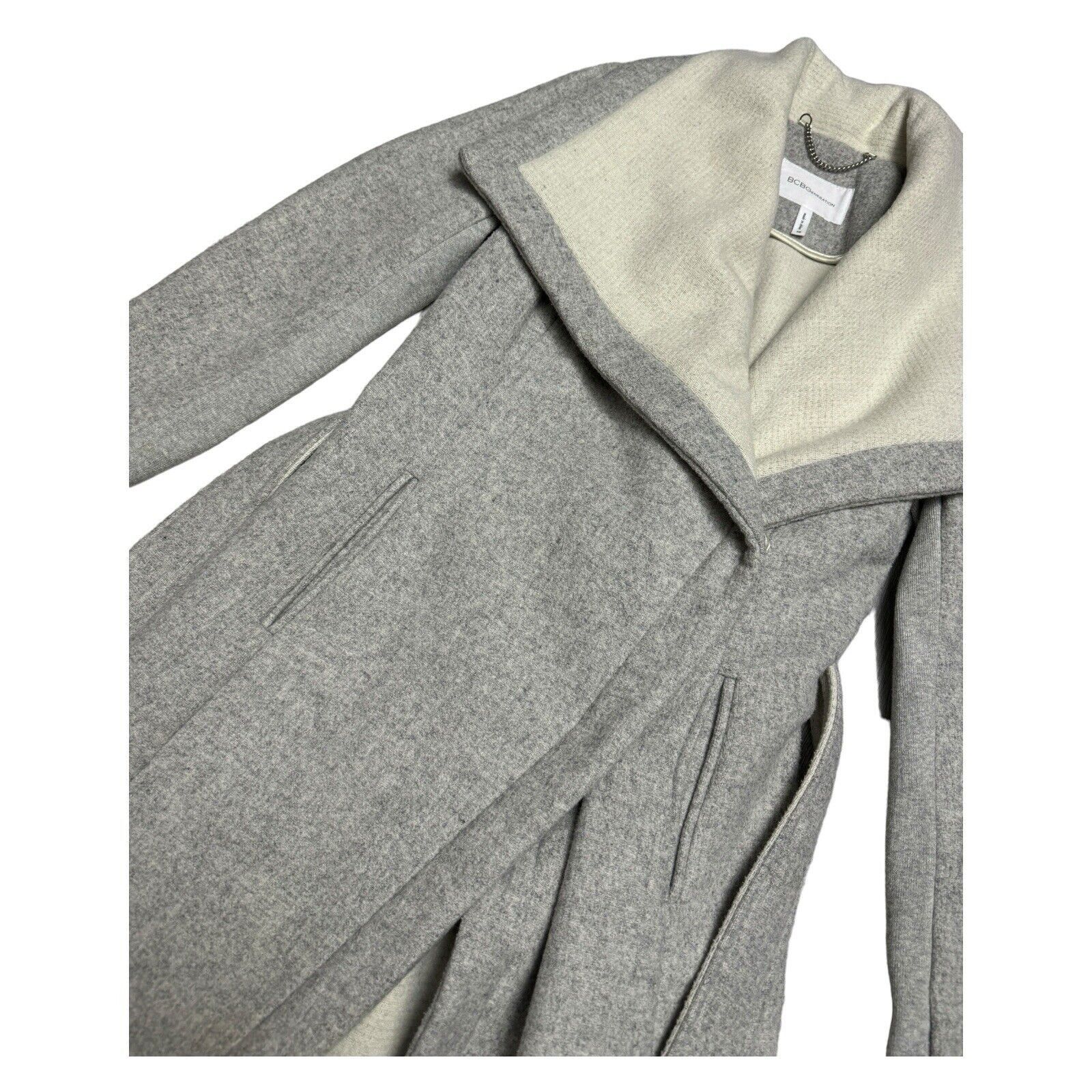 Bcbgmaxazria BCBG Generation WOOL Blend Luxury Designer Trench Pea Coat Size XS / US 0-2 / IT 36-38 - 4 Thumbnail